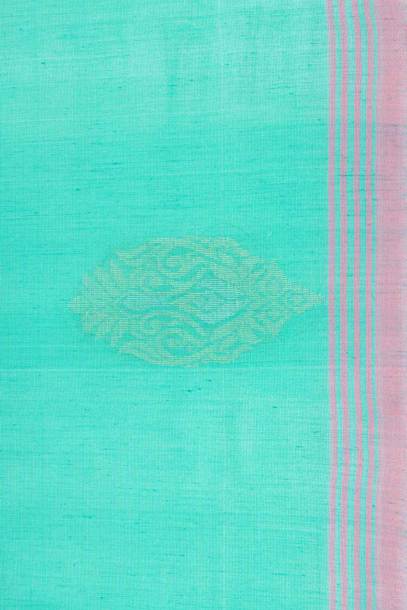 Sea Green Silk Cotton Saree