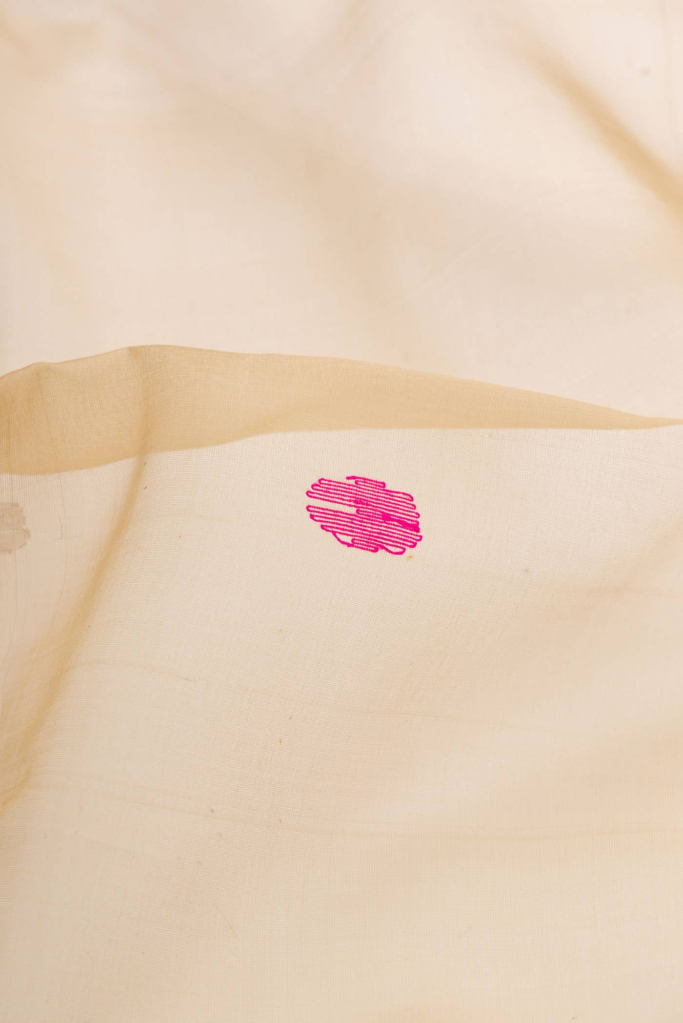 Beige Muslin Silk Saree
