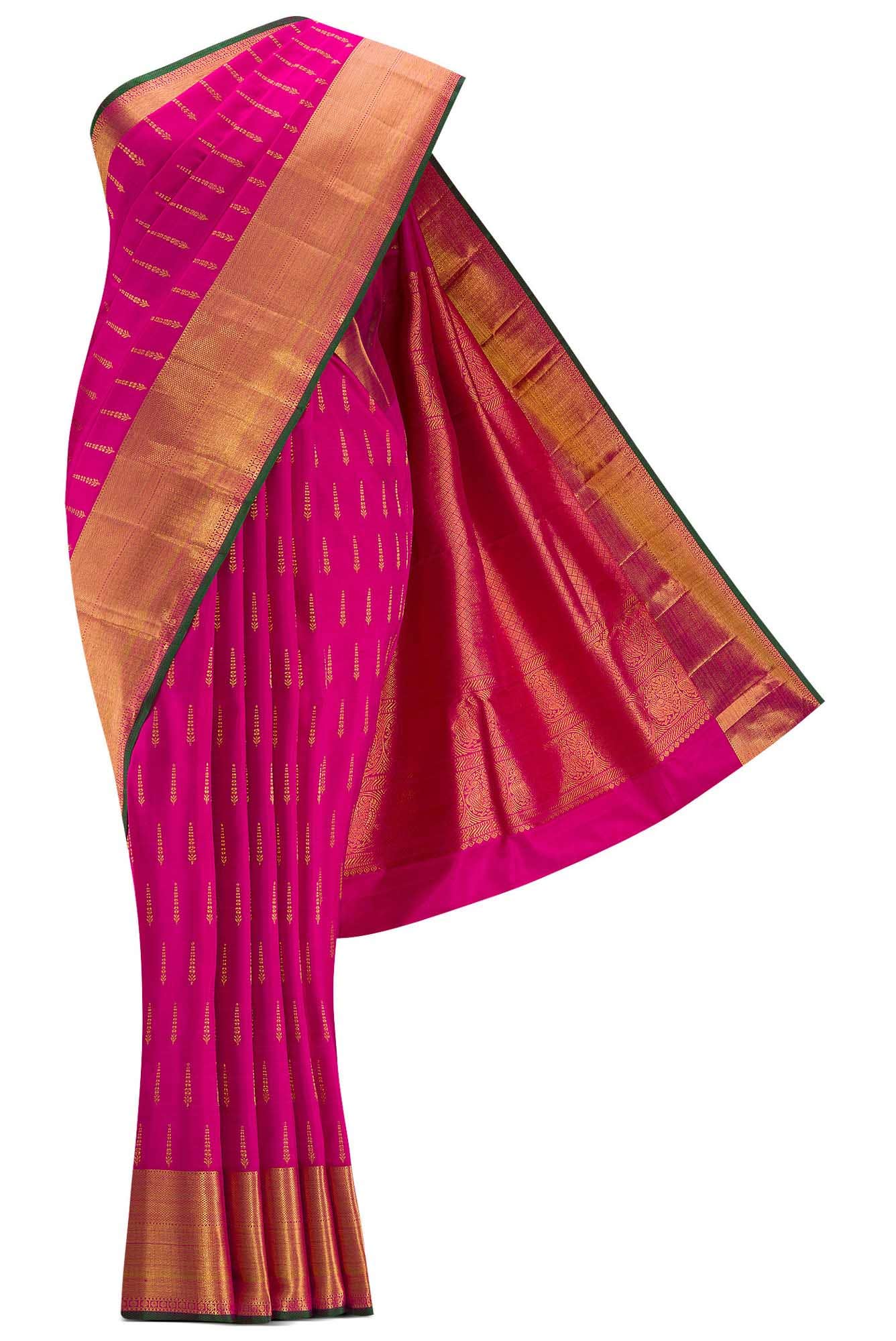 Pink Dual Tone Kanchipuram Silk Saree