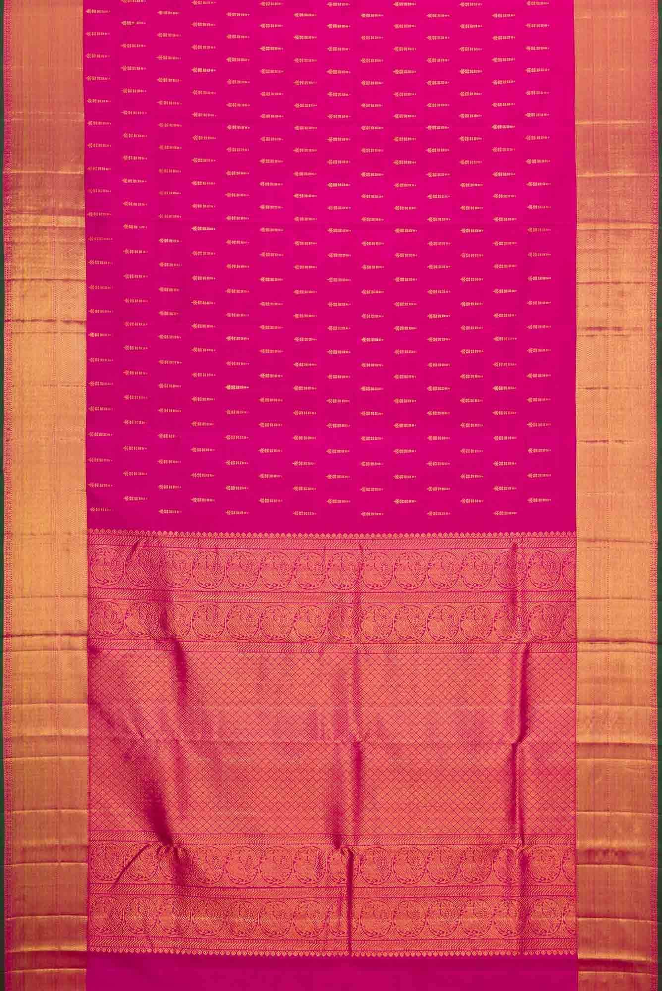 Pink Dual Tone Kanchipuram Silk Saree