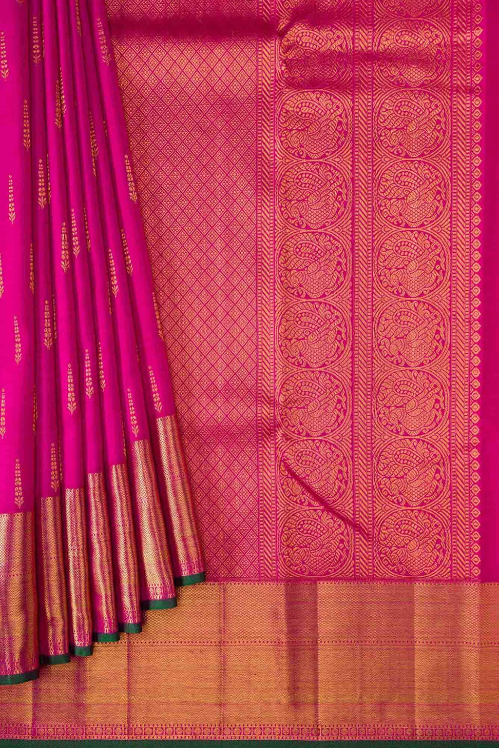 Pink Dual Tone Kanchipuram Silk Saree