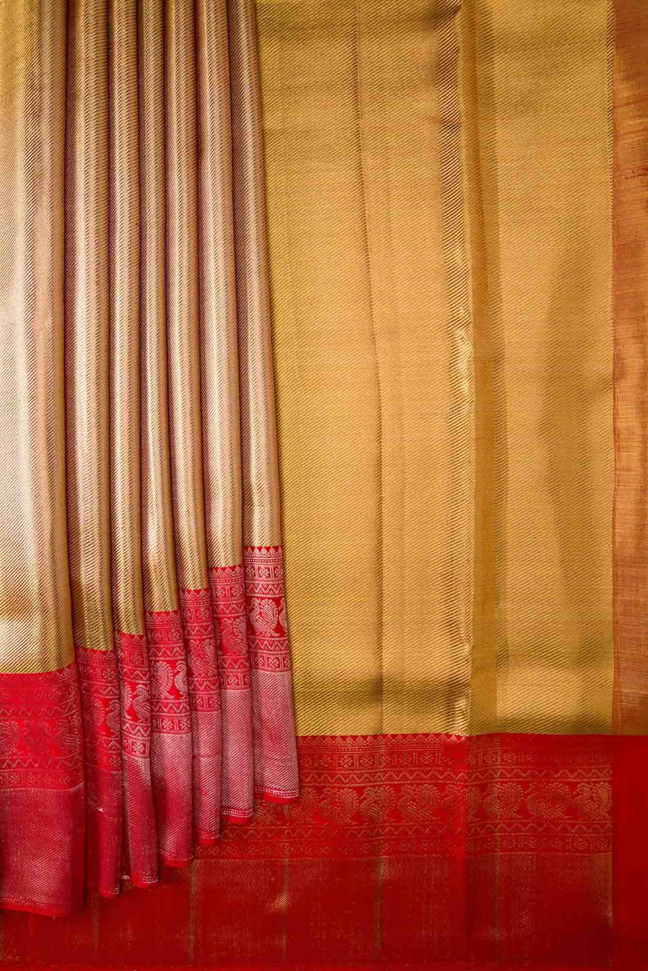 Gold Kanchipuram Tissue Silk Saree