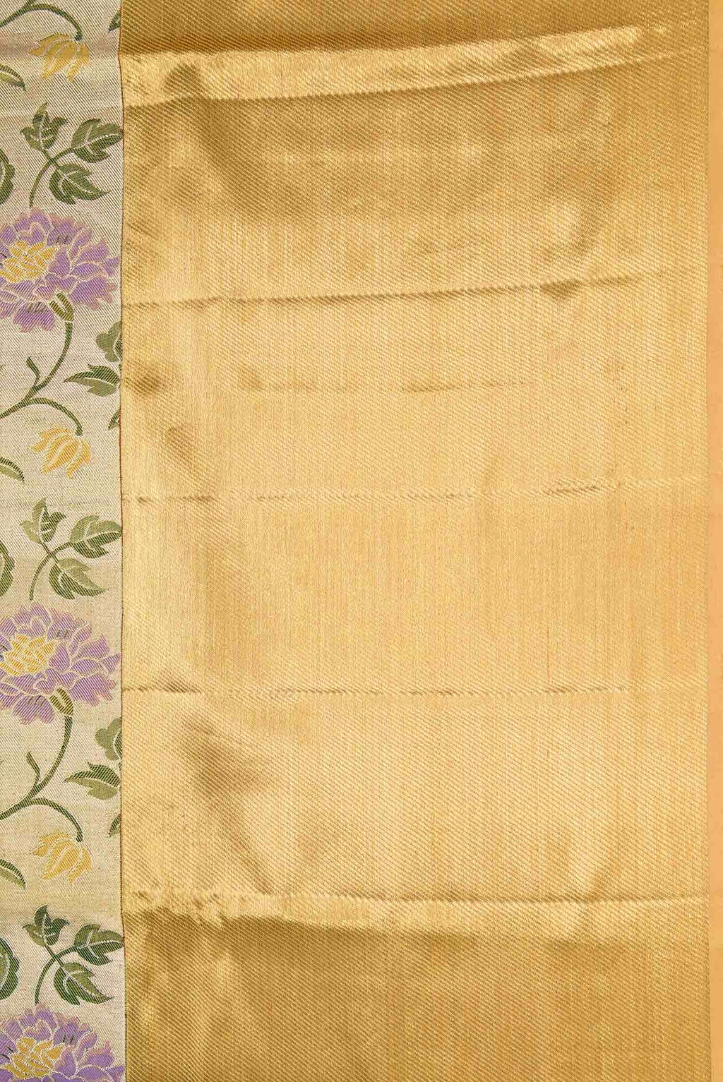 Gold Dual Tone Kanchipuram Tissue Silk Saree