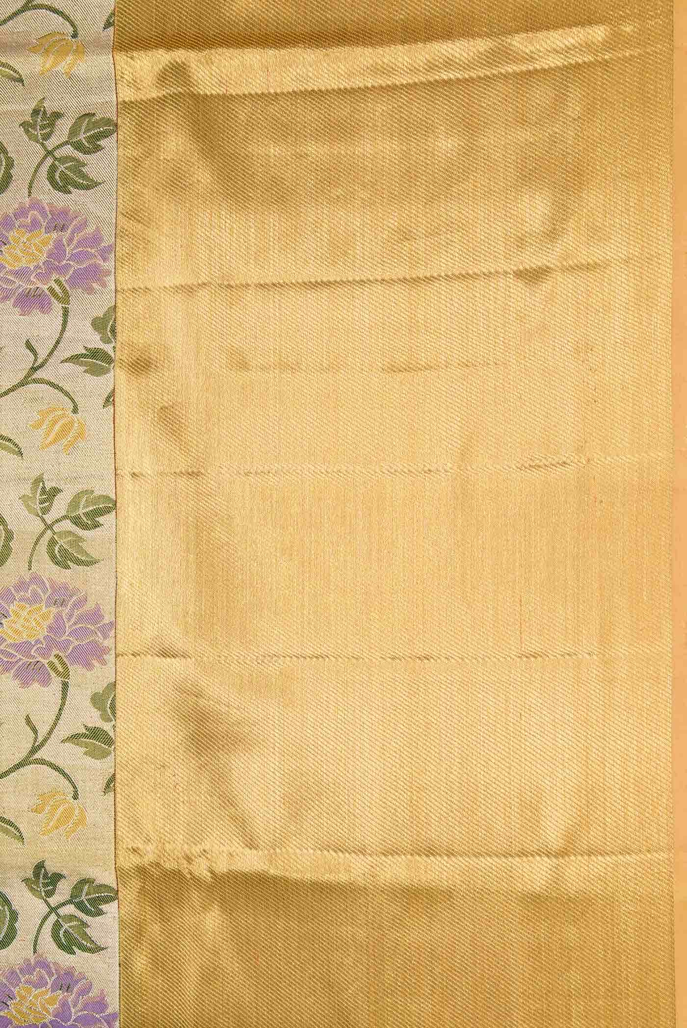Gold Dual Tone Kanchipuram Tissue Silk Saree