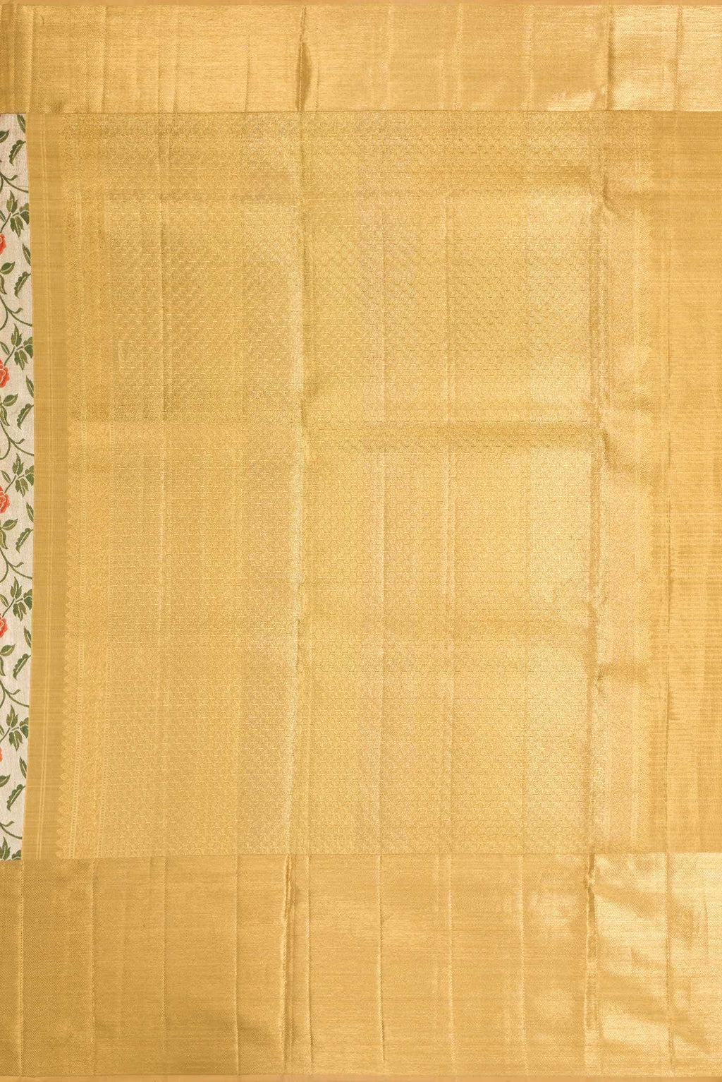 Gold Dual Tone Kanchipuram Tissue Silk Saree