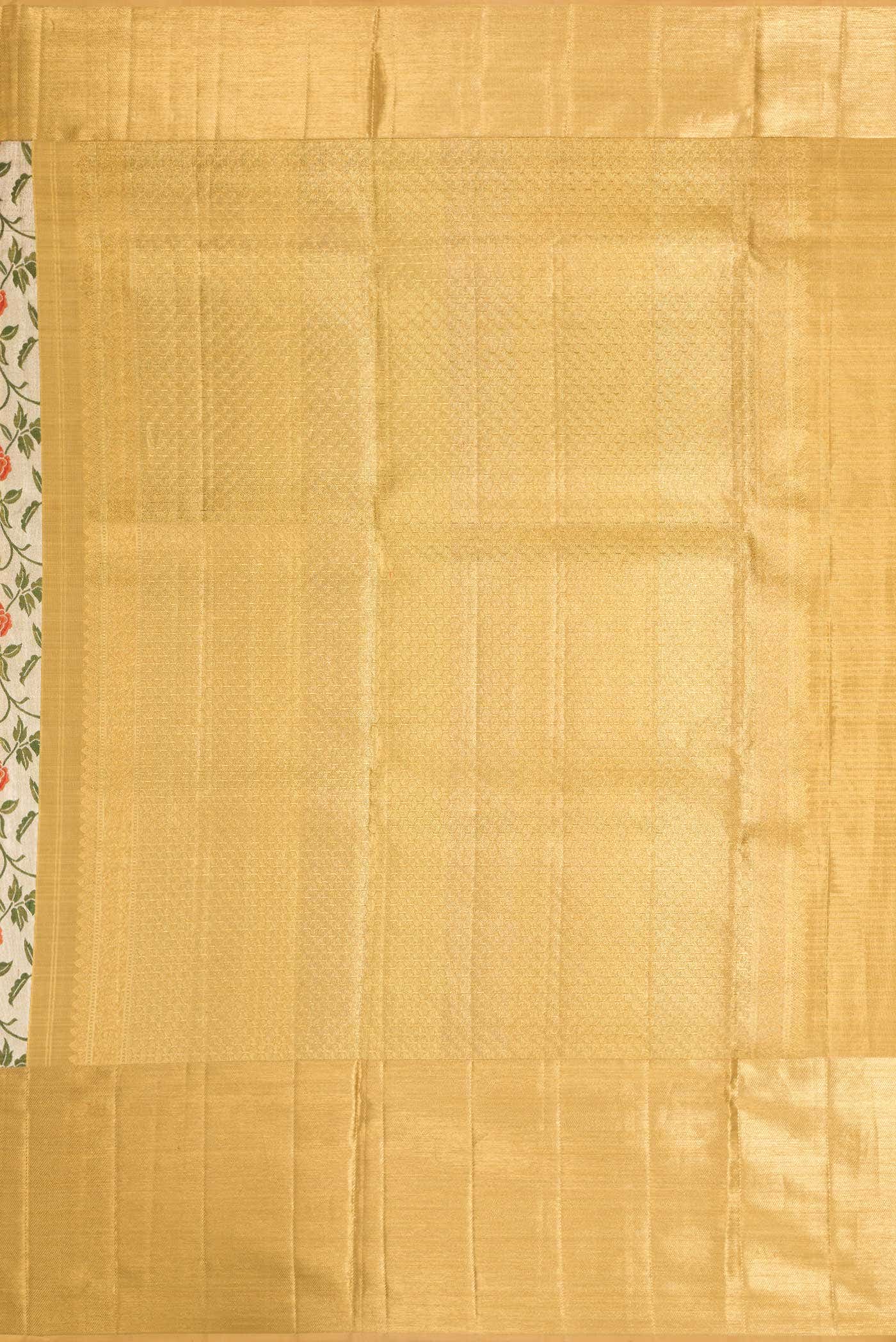 Gold Dual Tone Kanchipuram Tissue Silk Saree