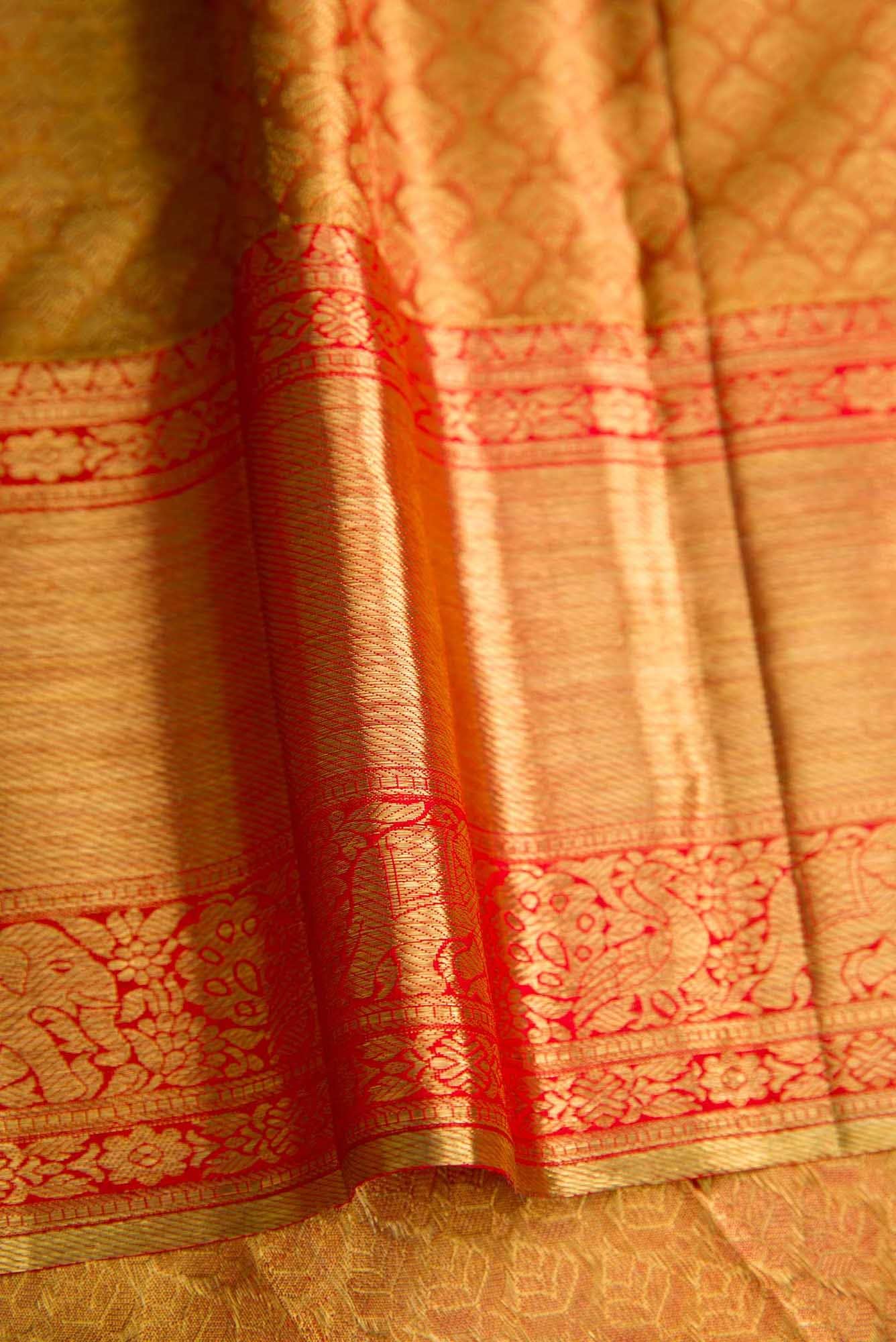 Pink Kanchipuram Tissue Silk Saree