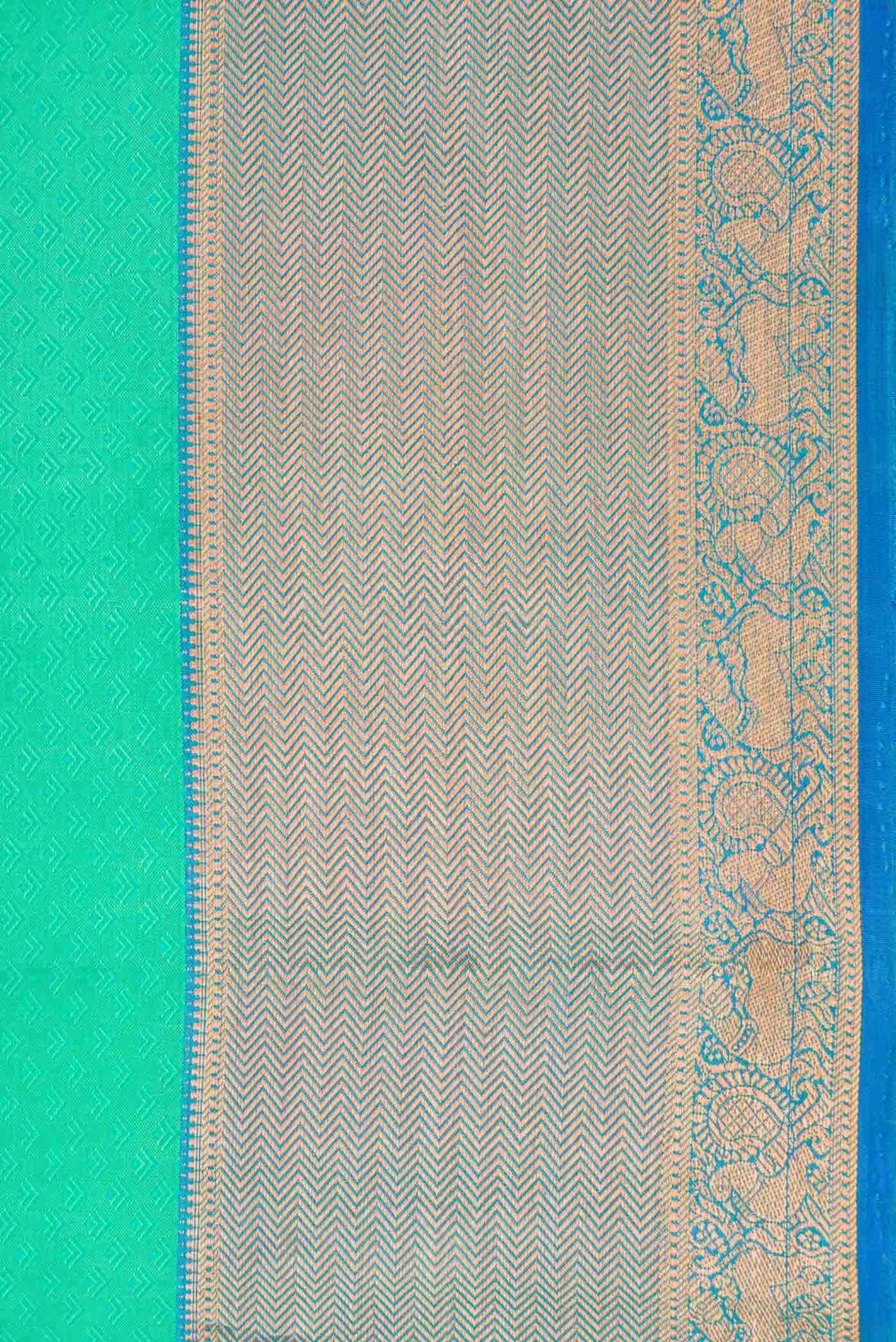 Sea Green Kanchipuram Silk Saree