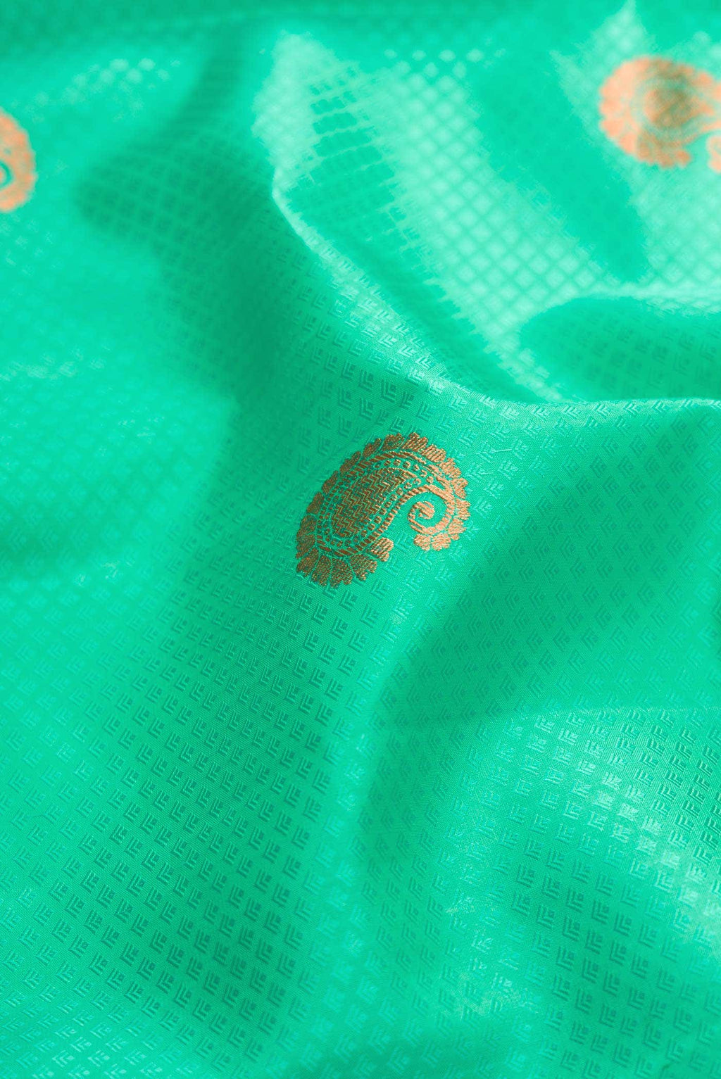 Sea Green Kanchipuram Silk Saree