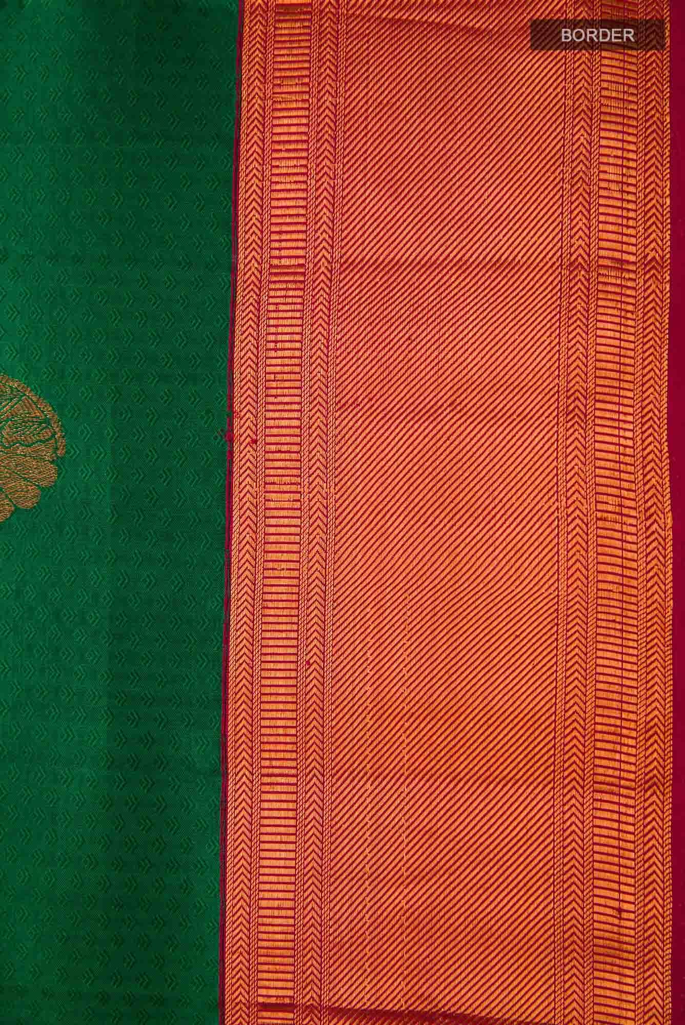 Green Dual Tone Kanchipuram Silk Saree