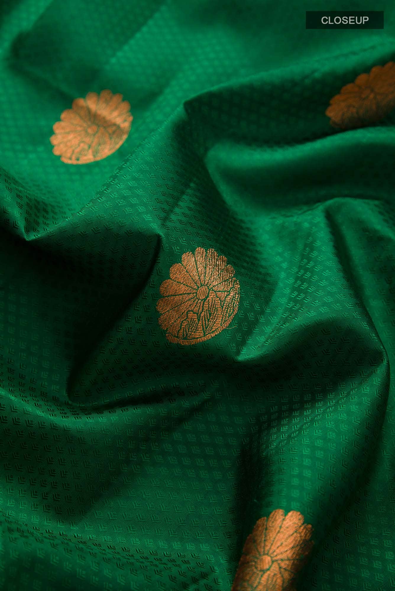 Green Dual Tone Kanchipuram Silk Saree