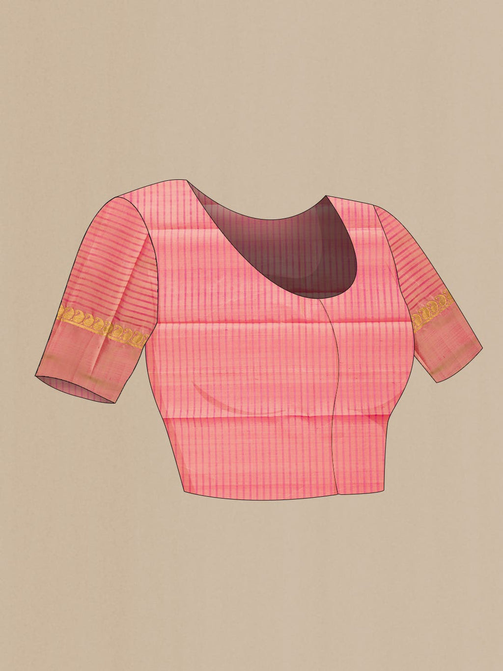 Pink Dual Tone Kanchipuram Silk Saree