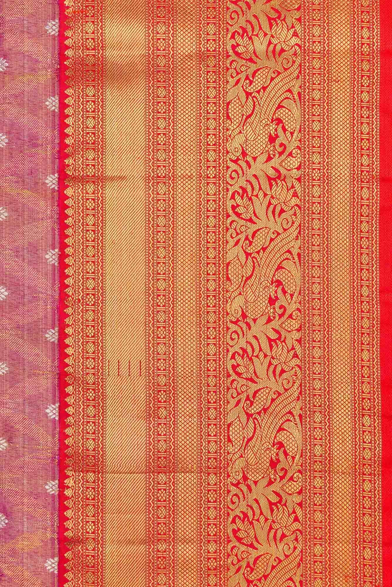 Purple Dual Tone Kanchipuram Tissue Silk Saree