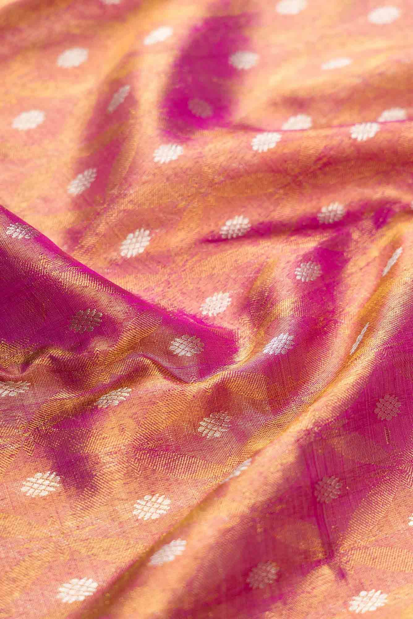 Purple Dual Tone Kanchipuram Tissue Silk Saree