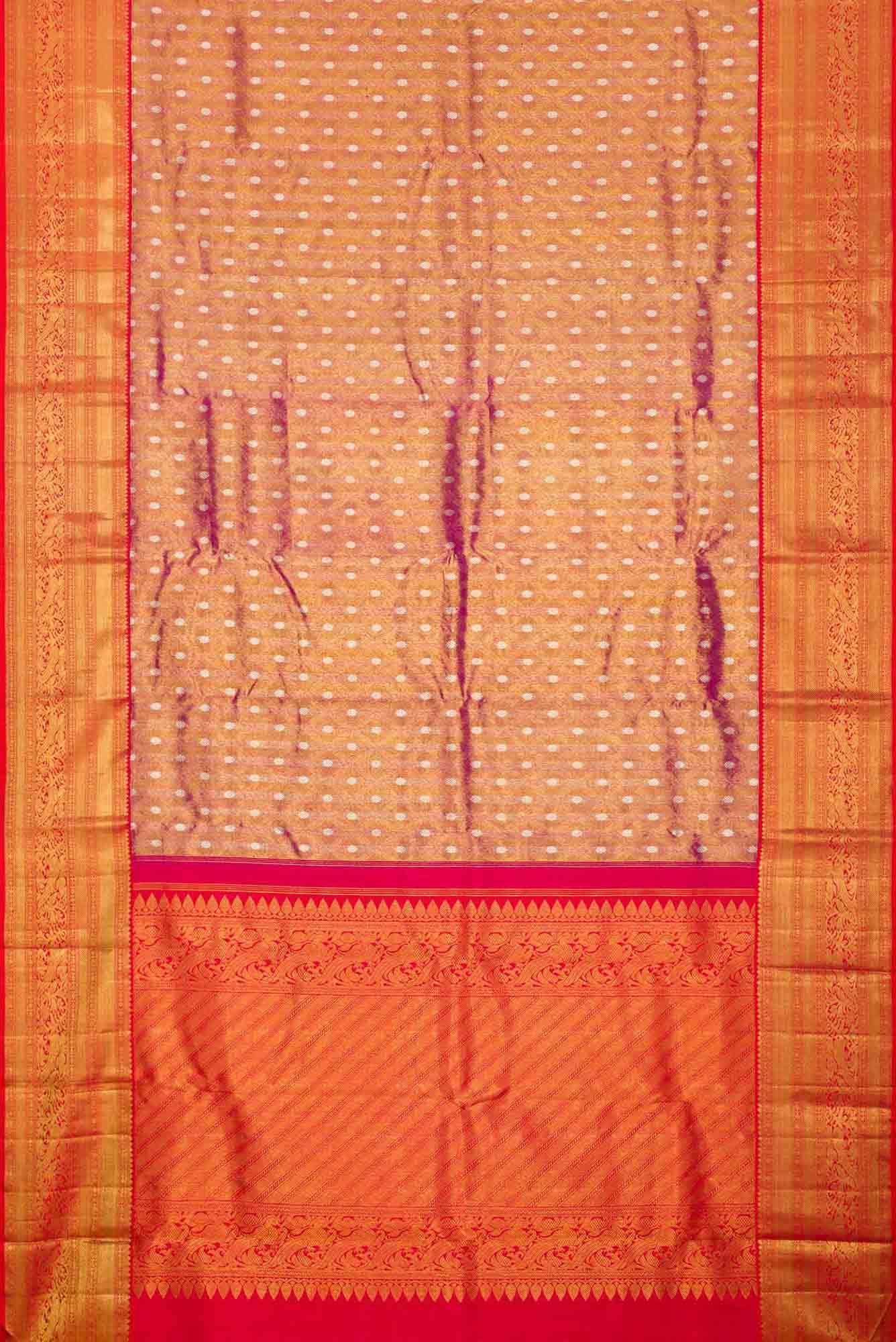 Purple Dual Tone Kanchipuram Tissue Silk Saree