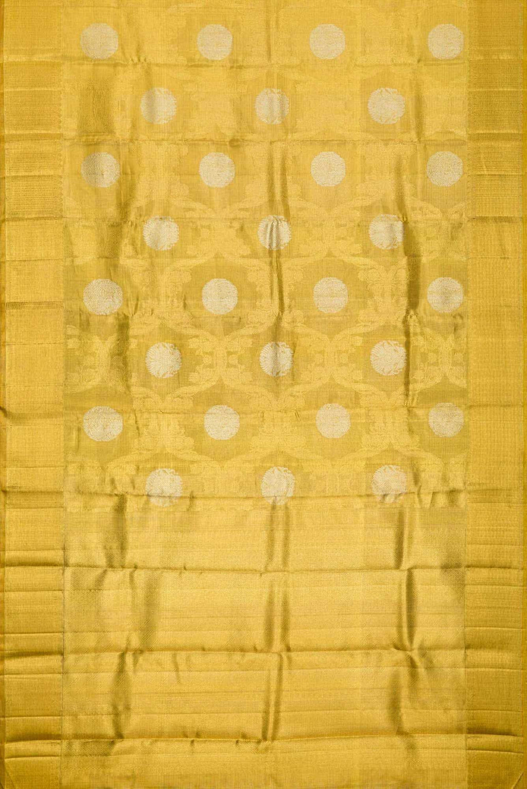 Pure Silk Pure Zari Gold Dual Tone Kanchipuram Tissue Saree