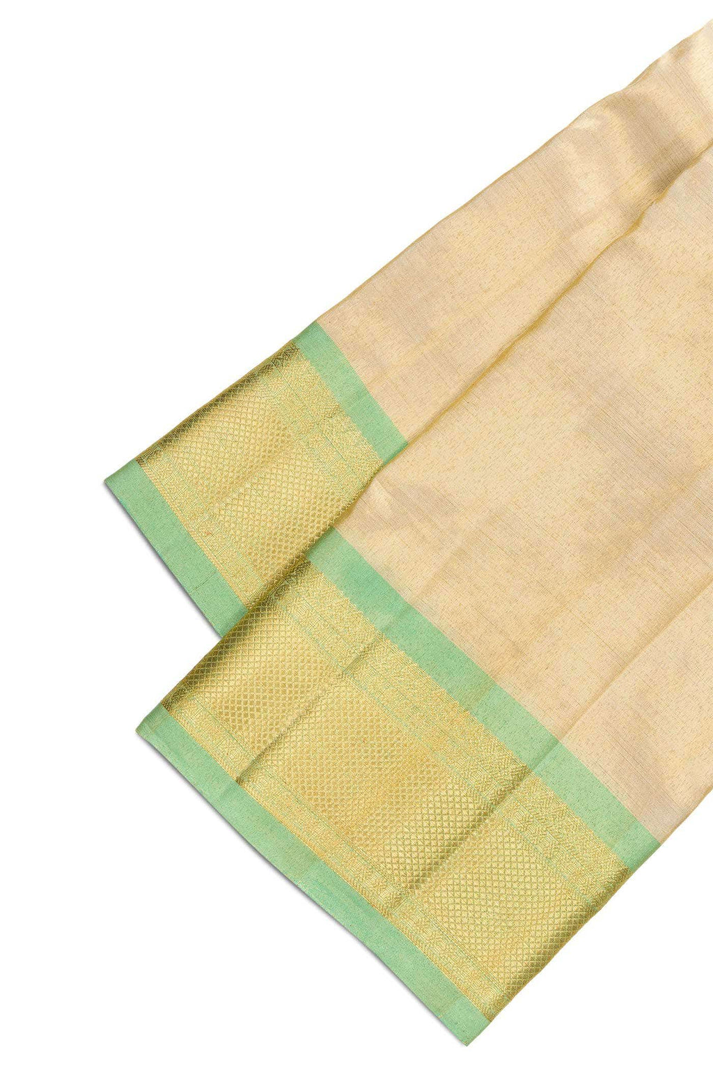 Sandal Silk Dhoti With Angavastram (9X 5) Muzham