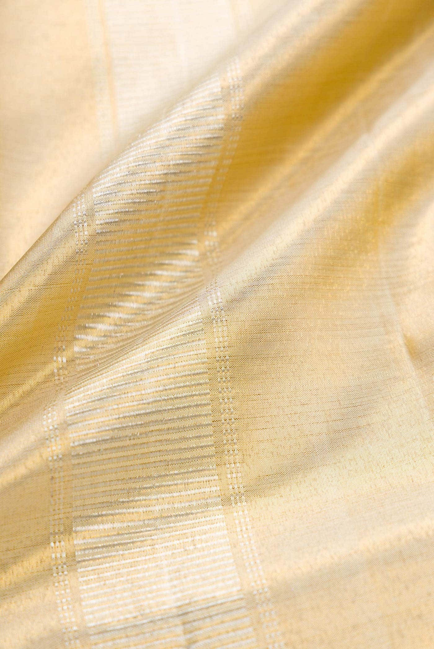 Sandal Silk Dhoti With Angavastram (9X 5) Muzham