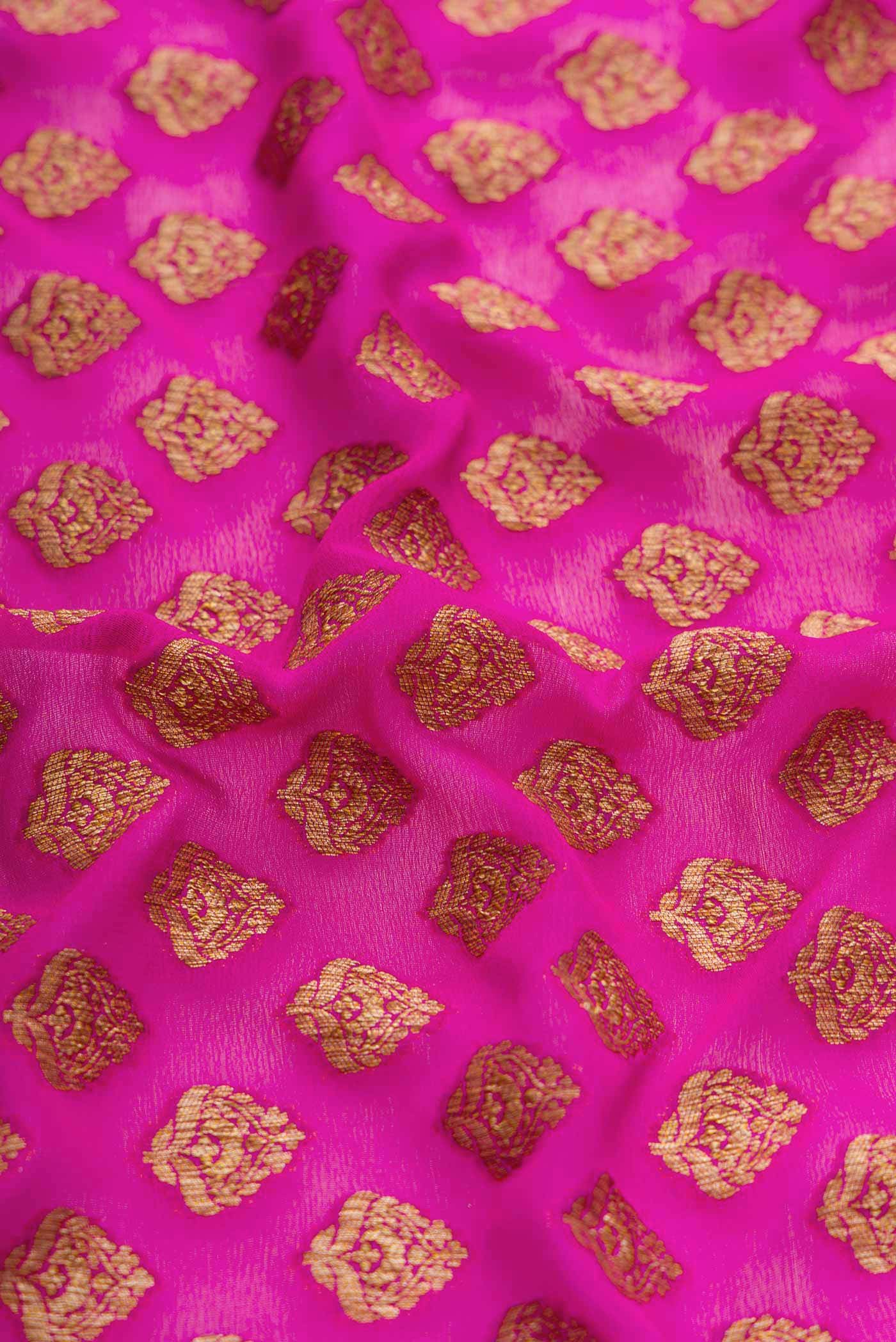 Pink Dual Tone Banarasi Georgette Saree
