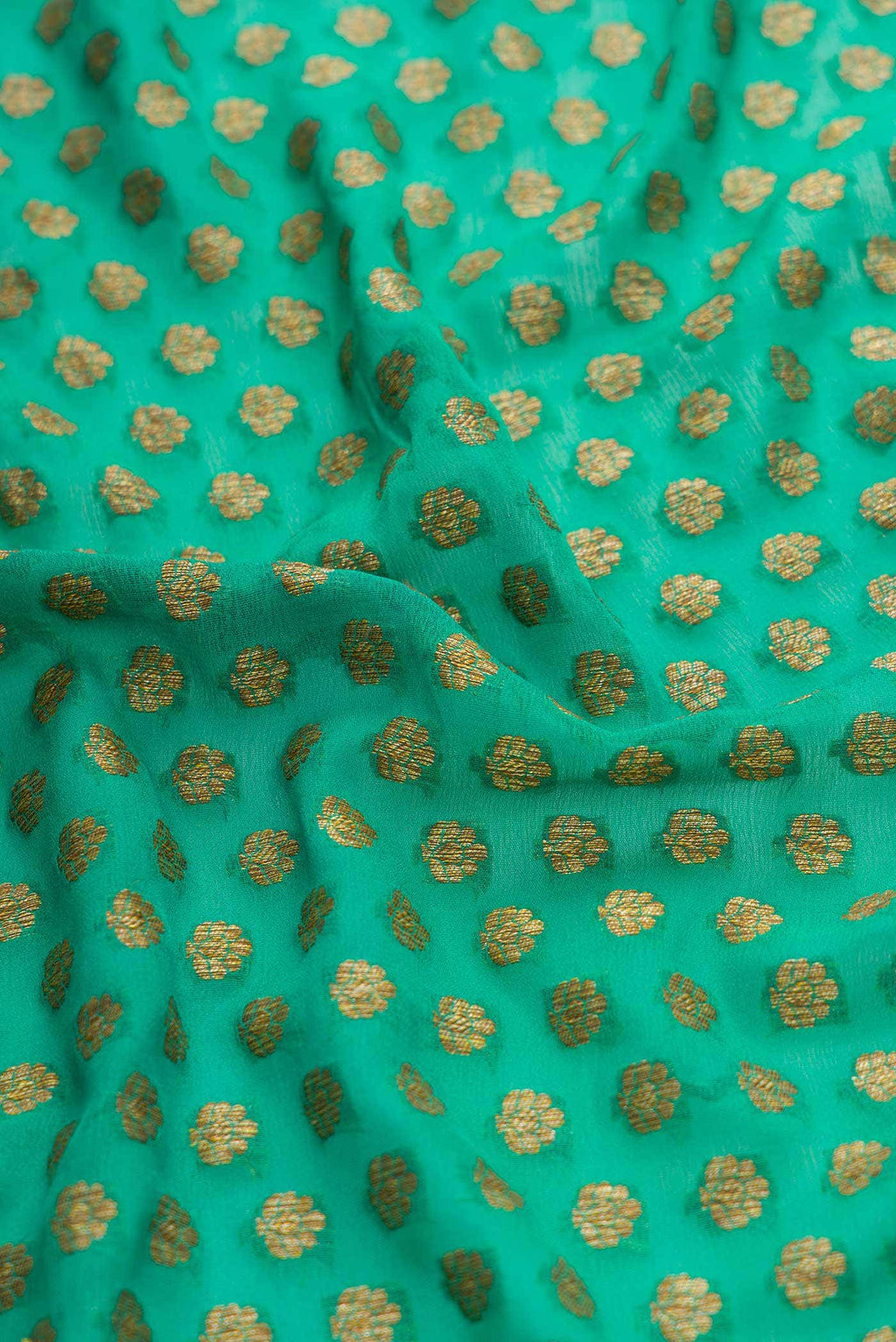Green Dual Tone Mysore Georgette Saree