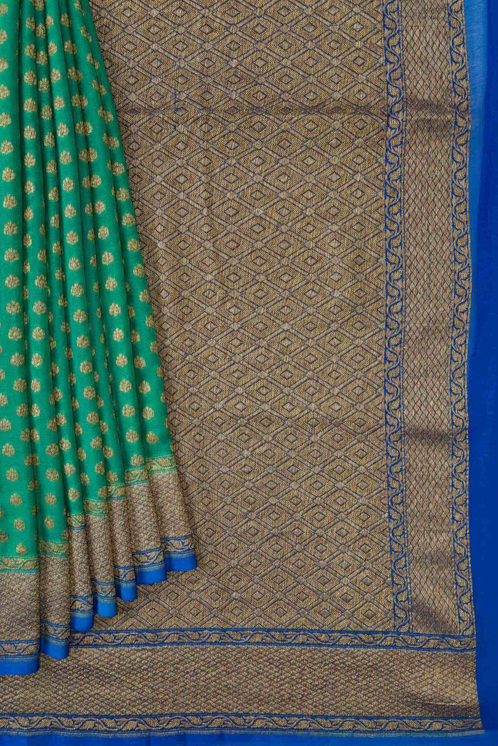 Green Dual Tone Mysore Georgette Saree