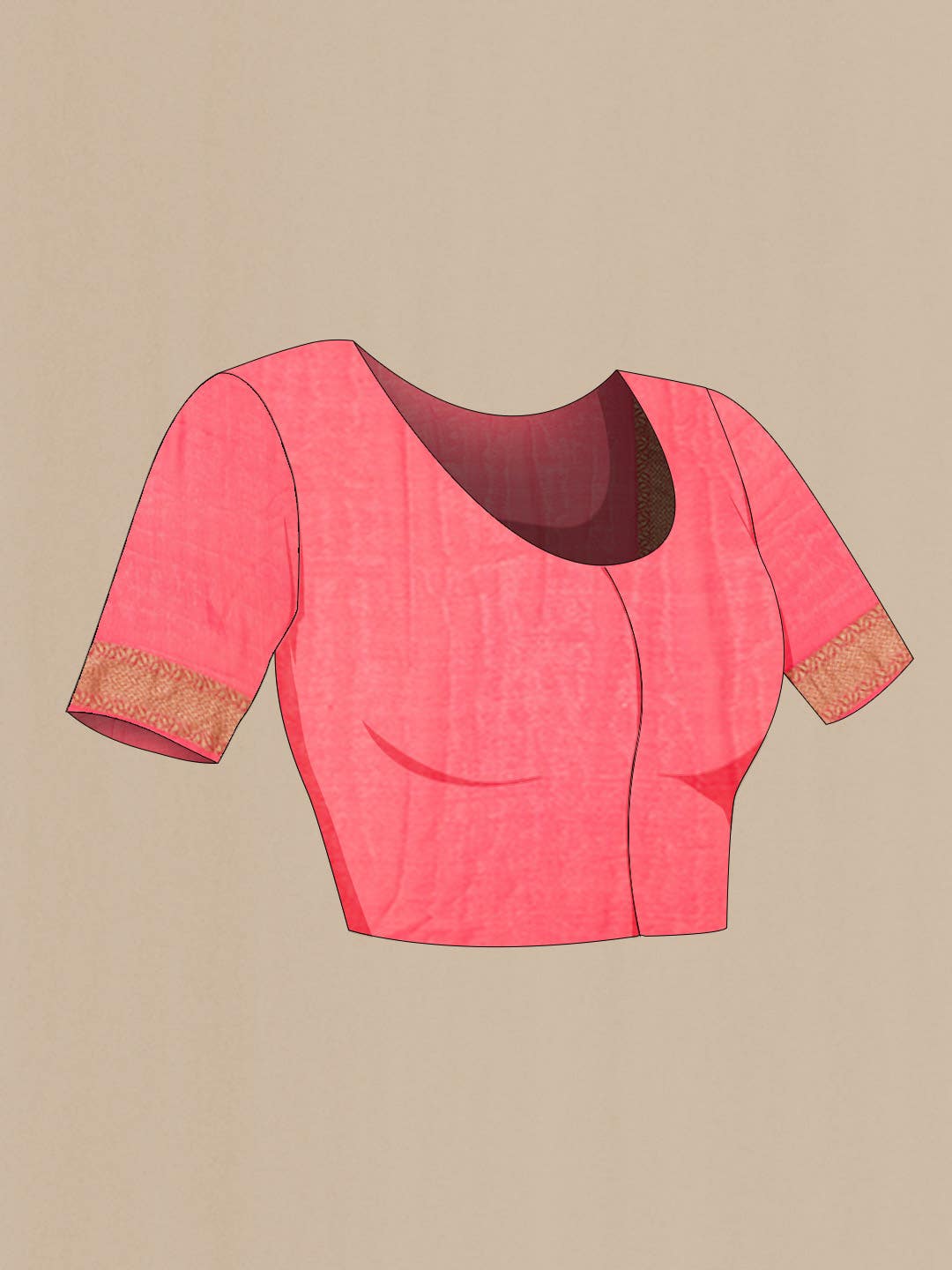 Pink Georgette Saree