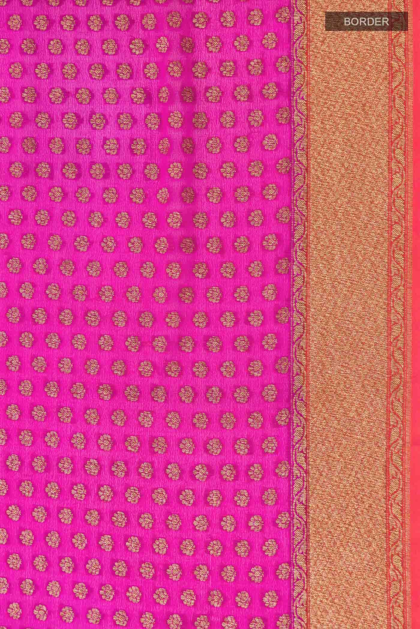 Pink Georgette Saree