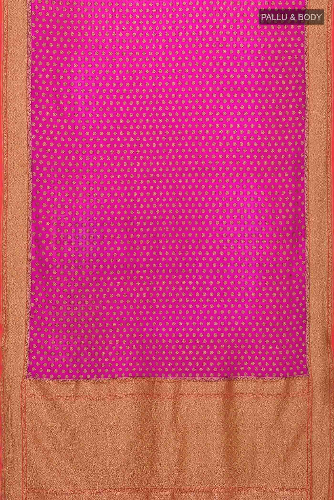 Pink Georgette Saree