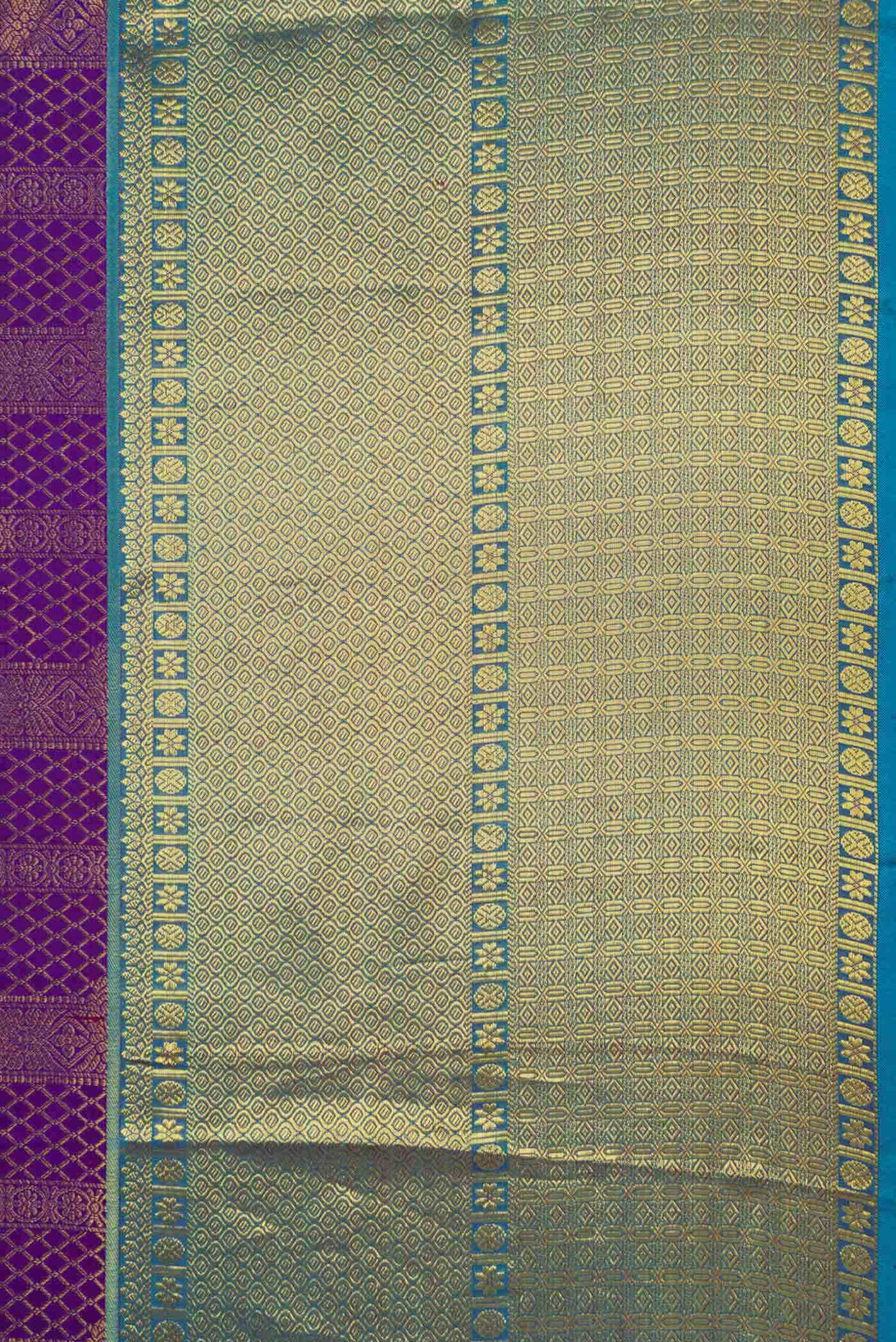 Violet Dual Tone Kanchipuram Silk Saree