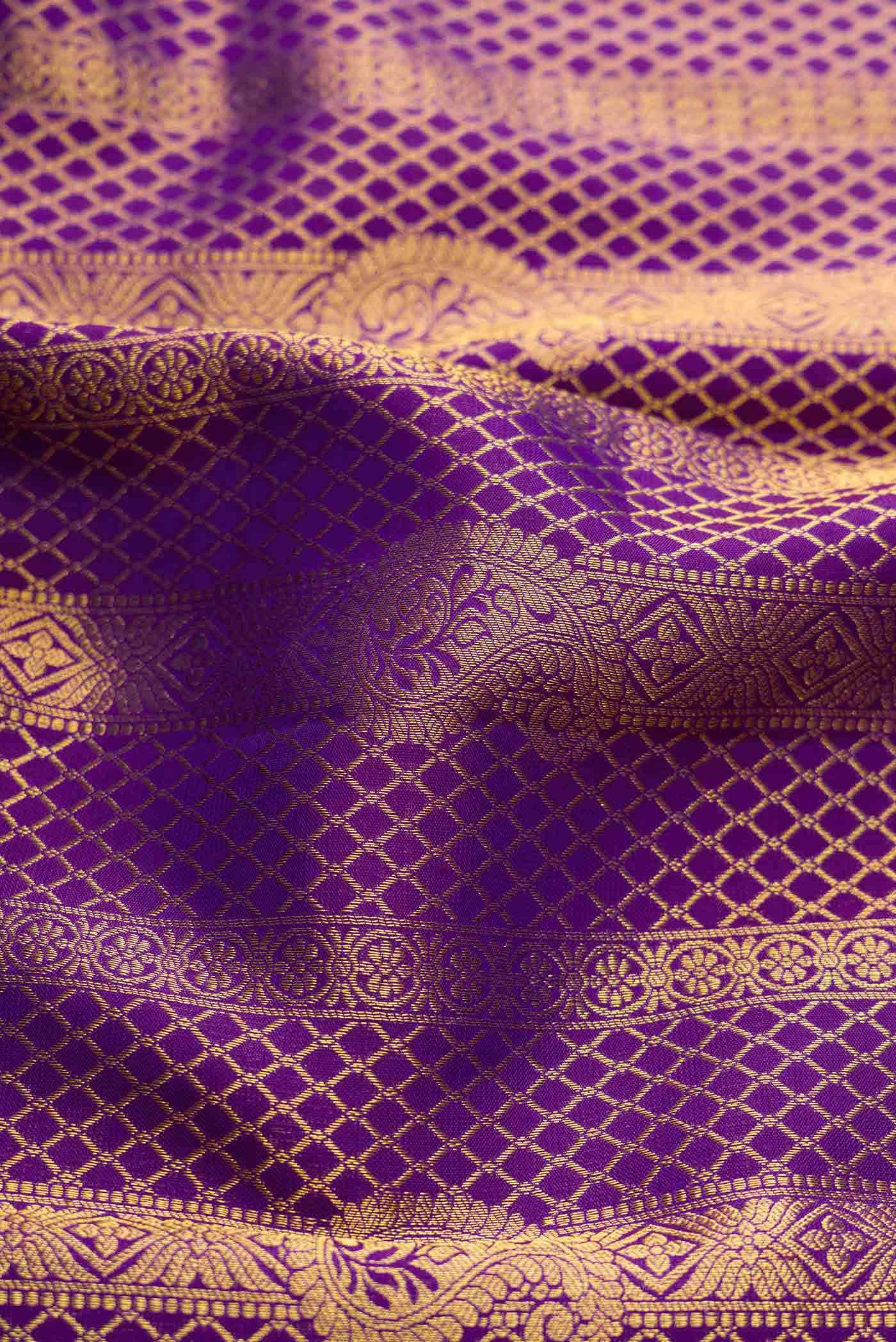 Violet Dual Tone Kanchipuram Silk Saree