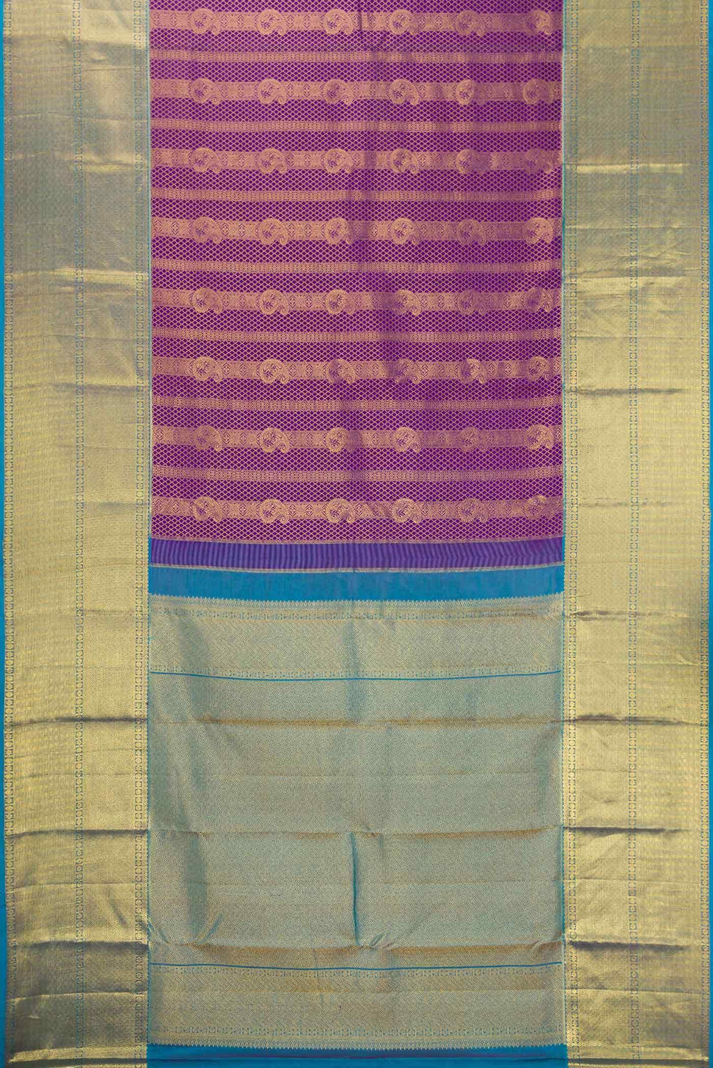 Violet Dual Tone Kanchipuram Silk Saree