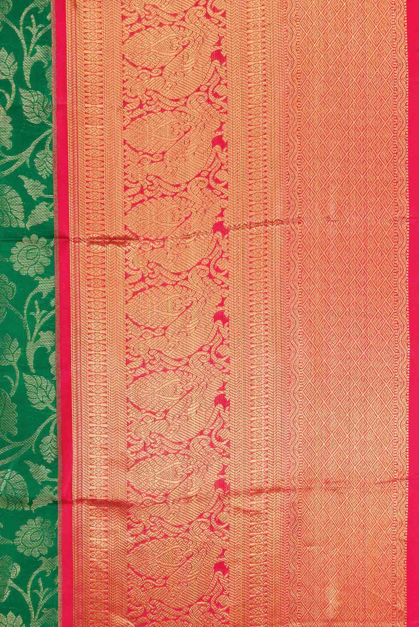 Green Dual Tone Kanchipuram Silk Saree