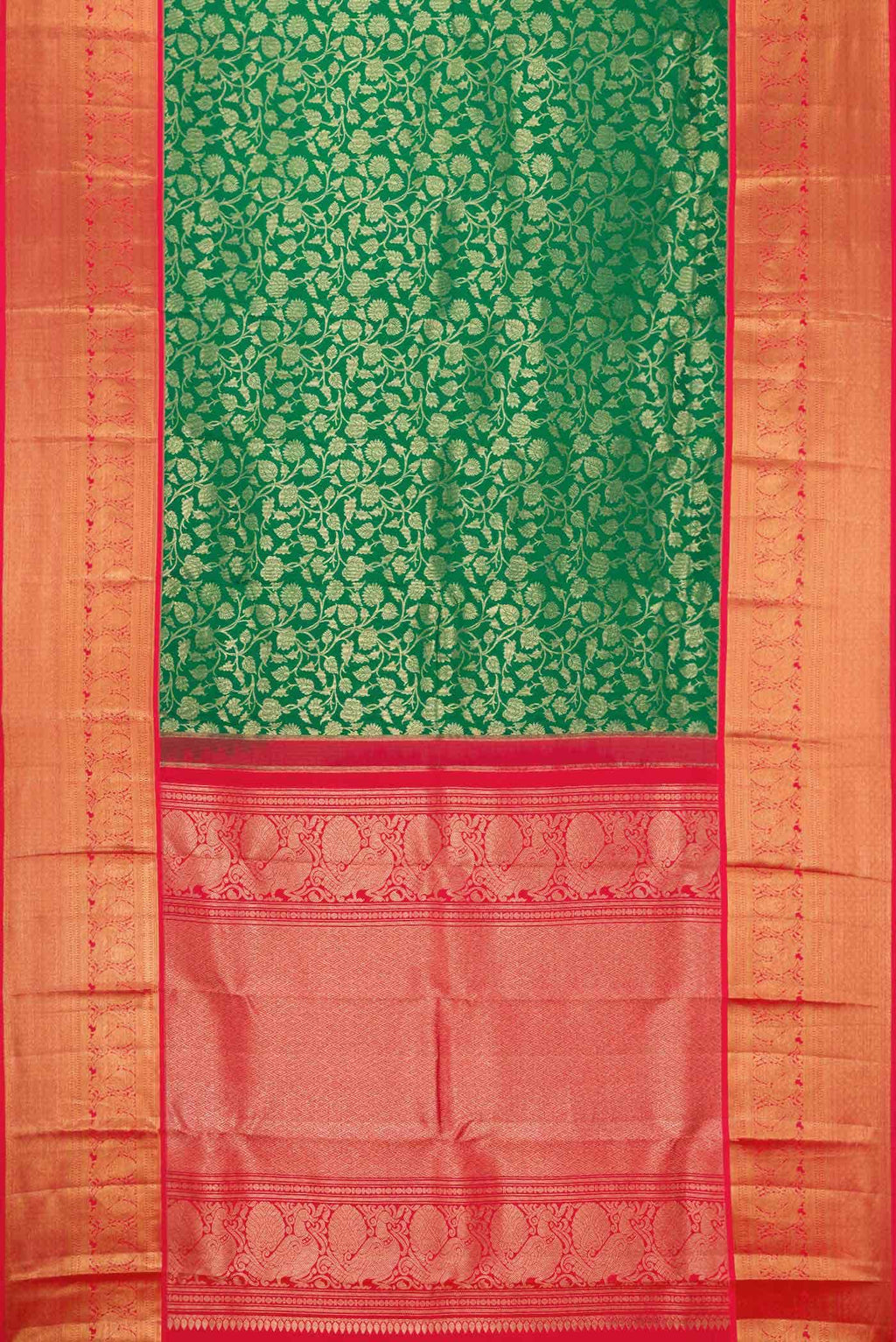 Green Dual Tone Kanchipuram Silk Saree