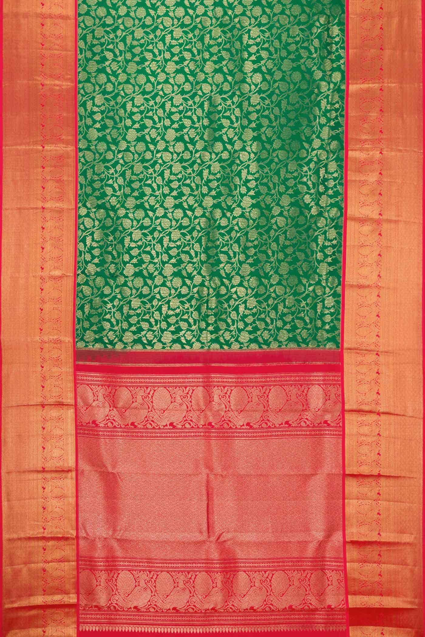 Green Dual Tone Kanchipuram Silk Saree