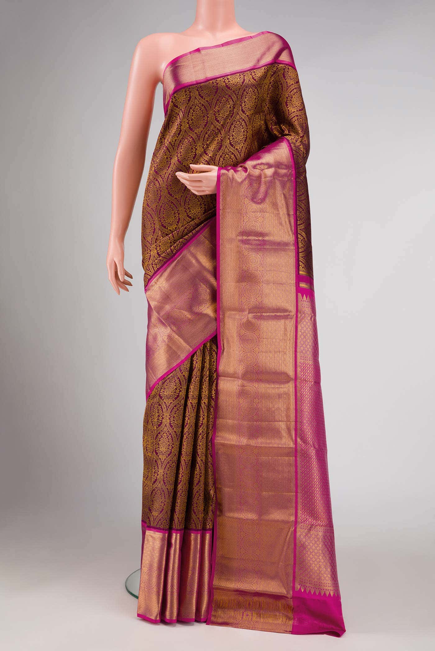Green Dual Tone Kanchipuram Silk Saree