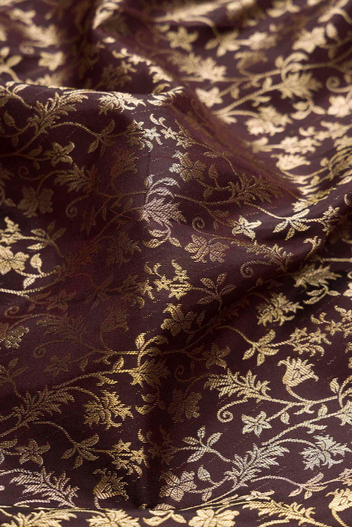 Brown Dual Tone Kanchipuram Silk Saree