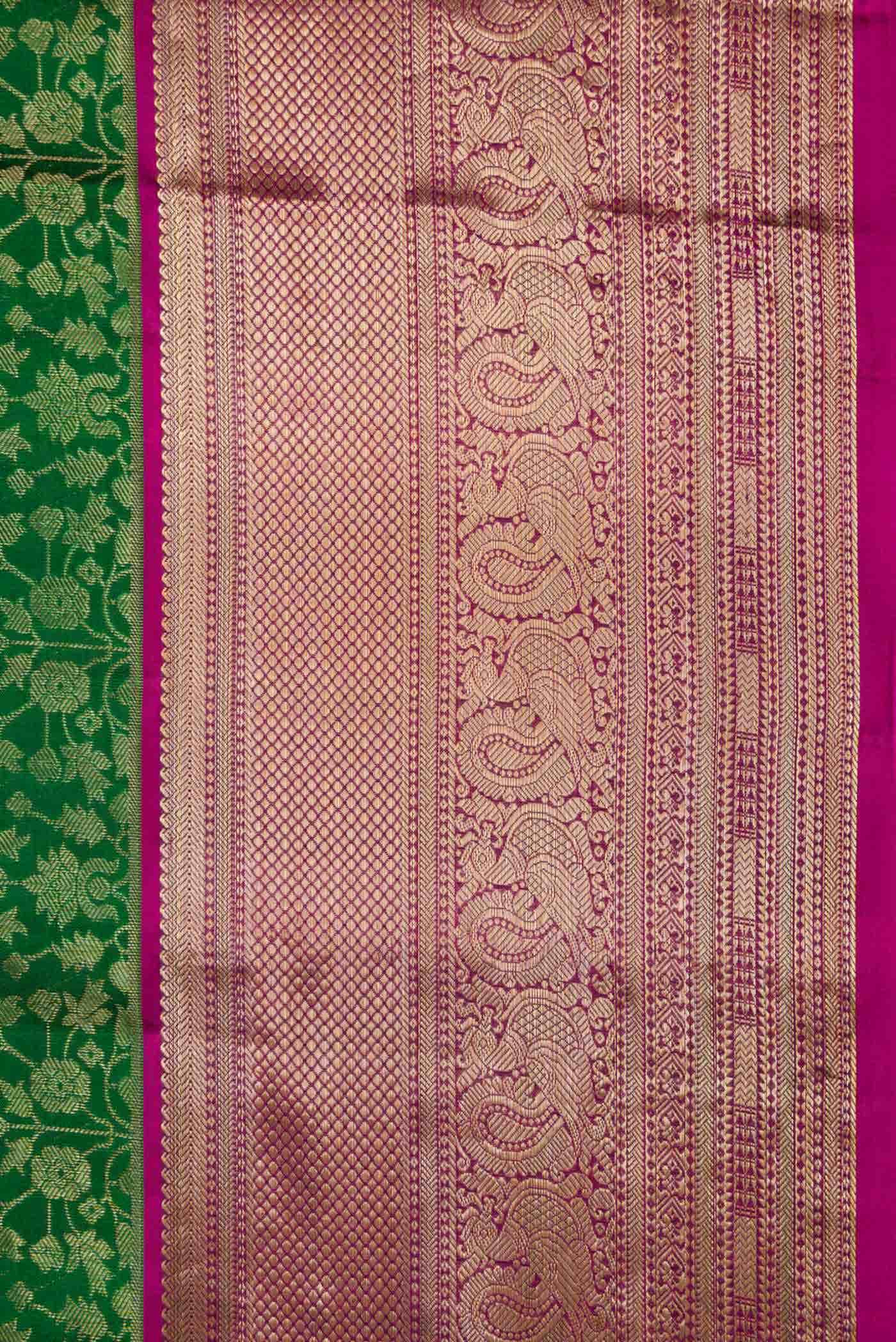 Green Dual Tone Kanchipuram Silk Saree