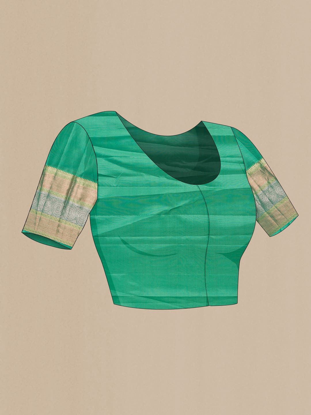 Green Dual Tone Kanchipuram Silk Saree