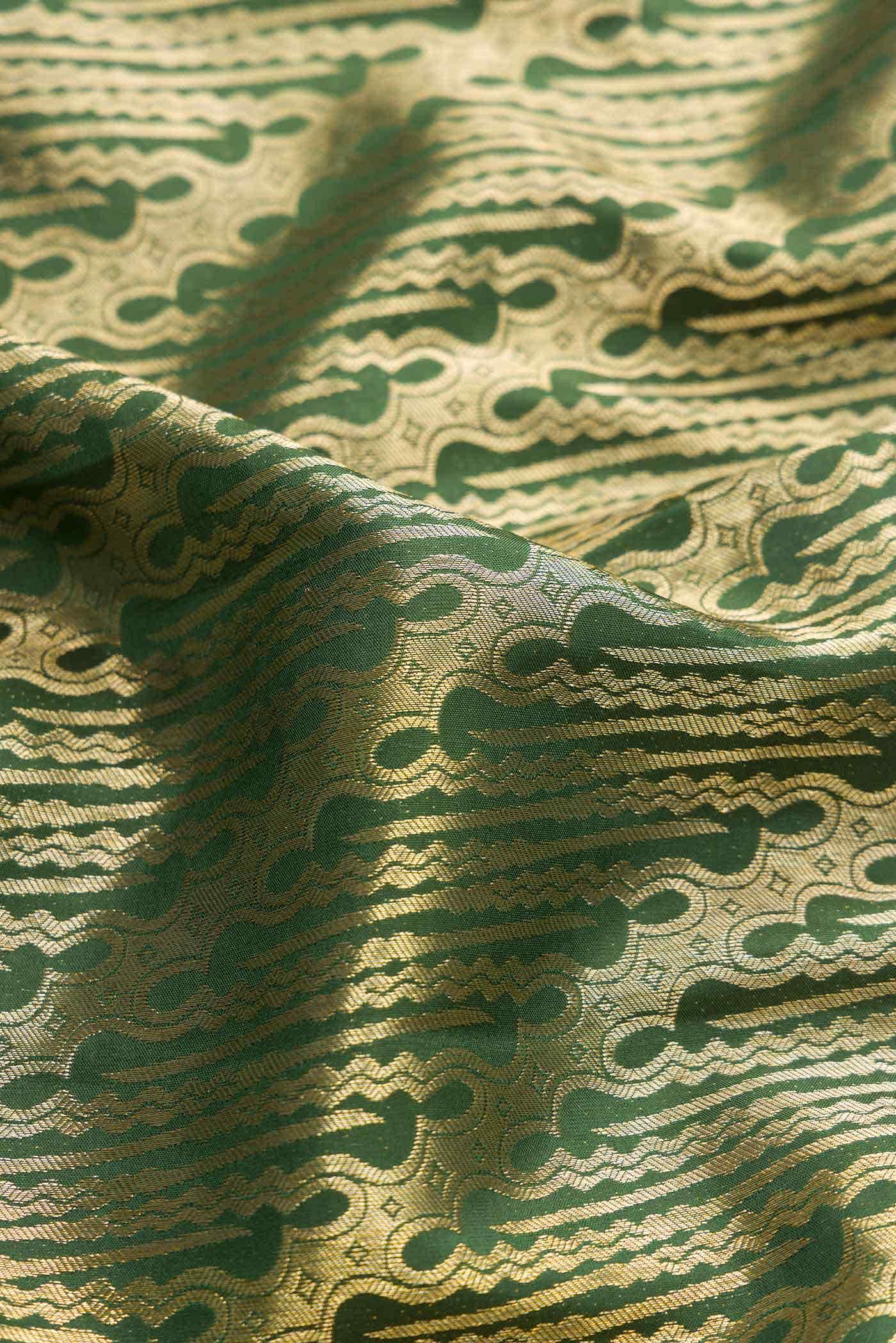 Green Dual Tone Kanchipuram Silk Saree