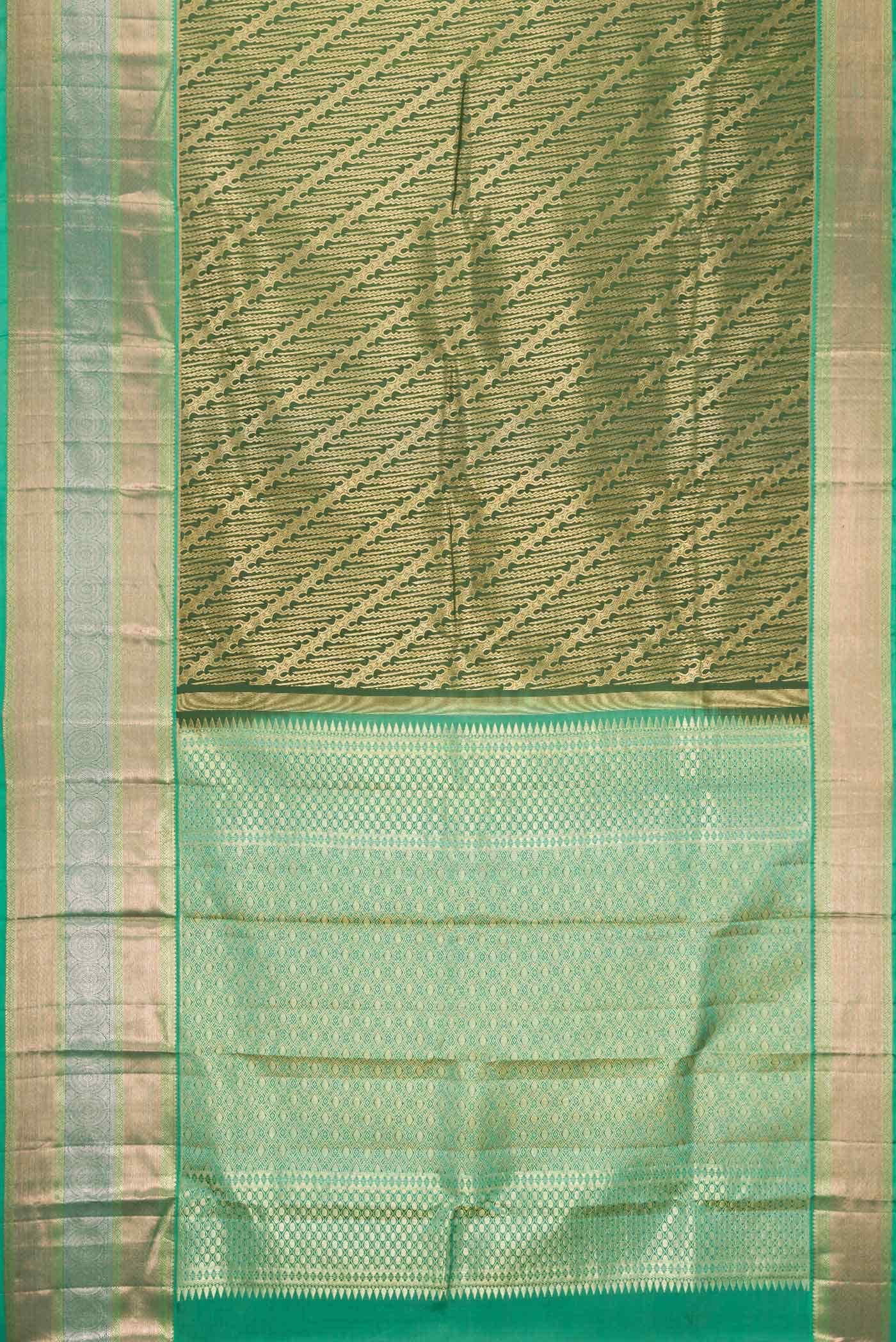 Green Dual Tone Kanchipuram Silk Saree