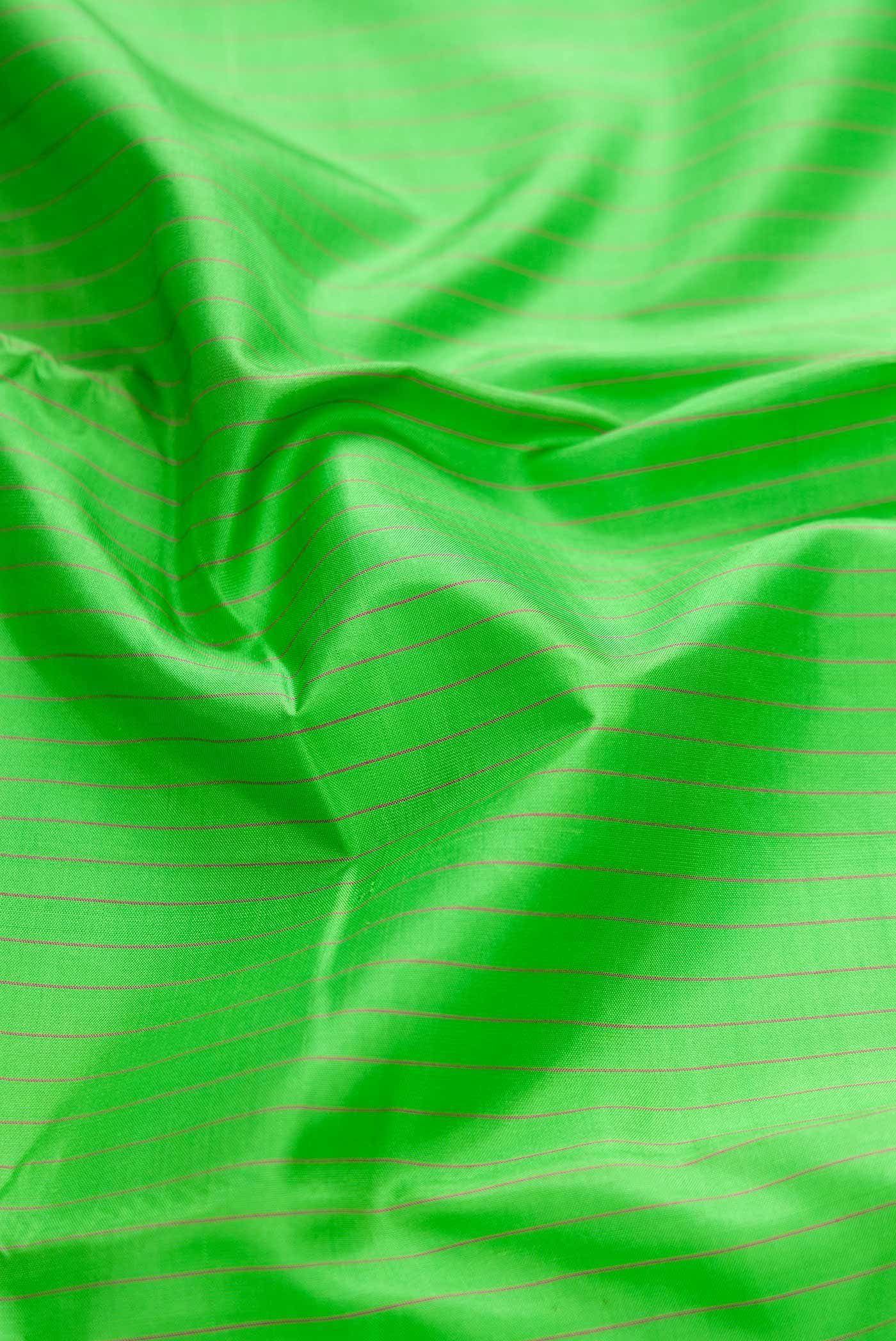 Parrot Green Kanchipuram Silk Saree