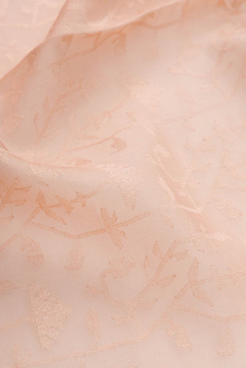 Peach Dual Tone Organza Silk Saree