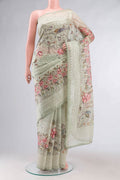 Green Organza Silk Saree