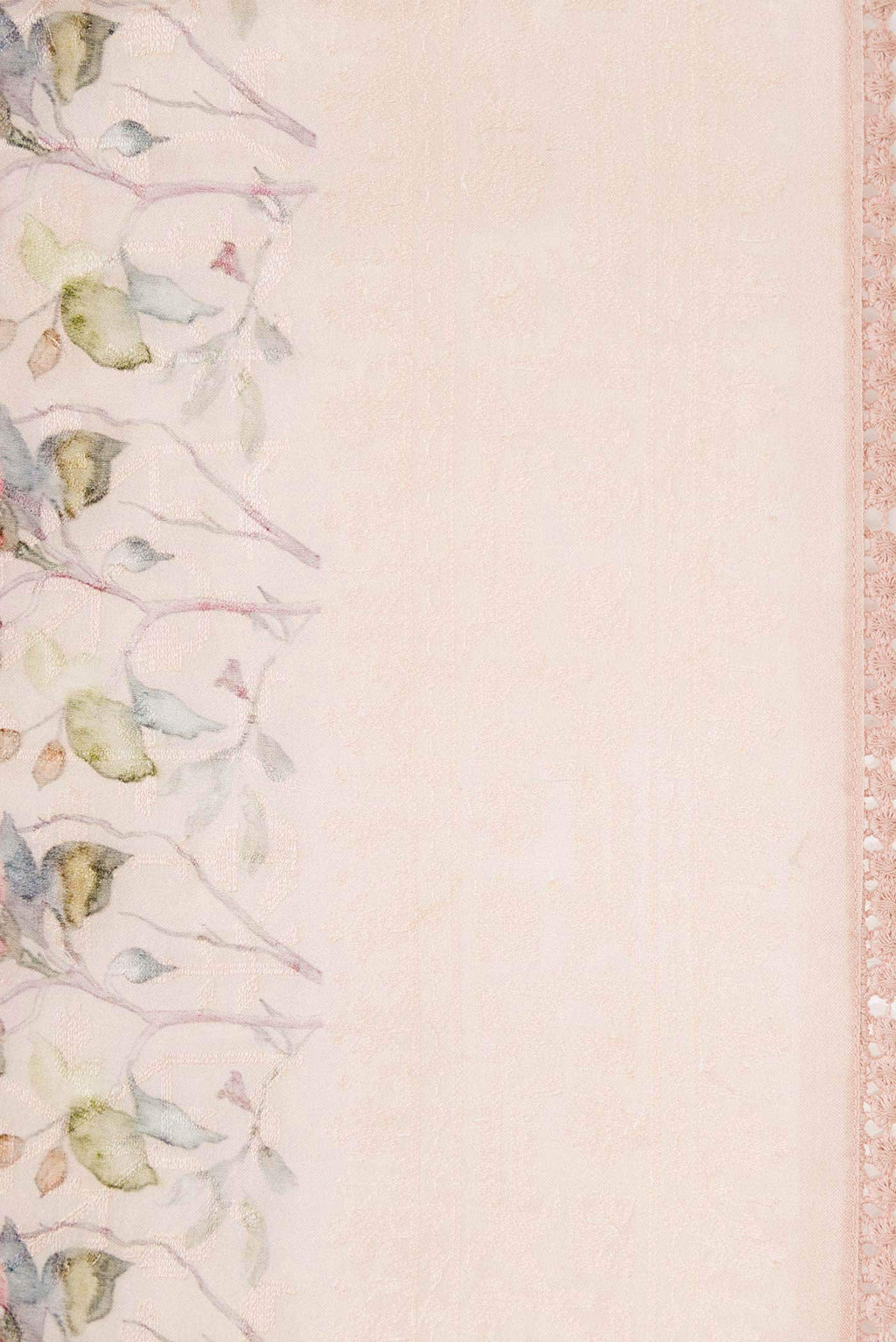 Golden Peach Organza Silk Saree