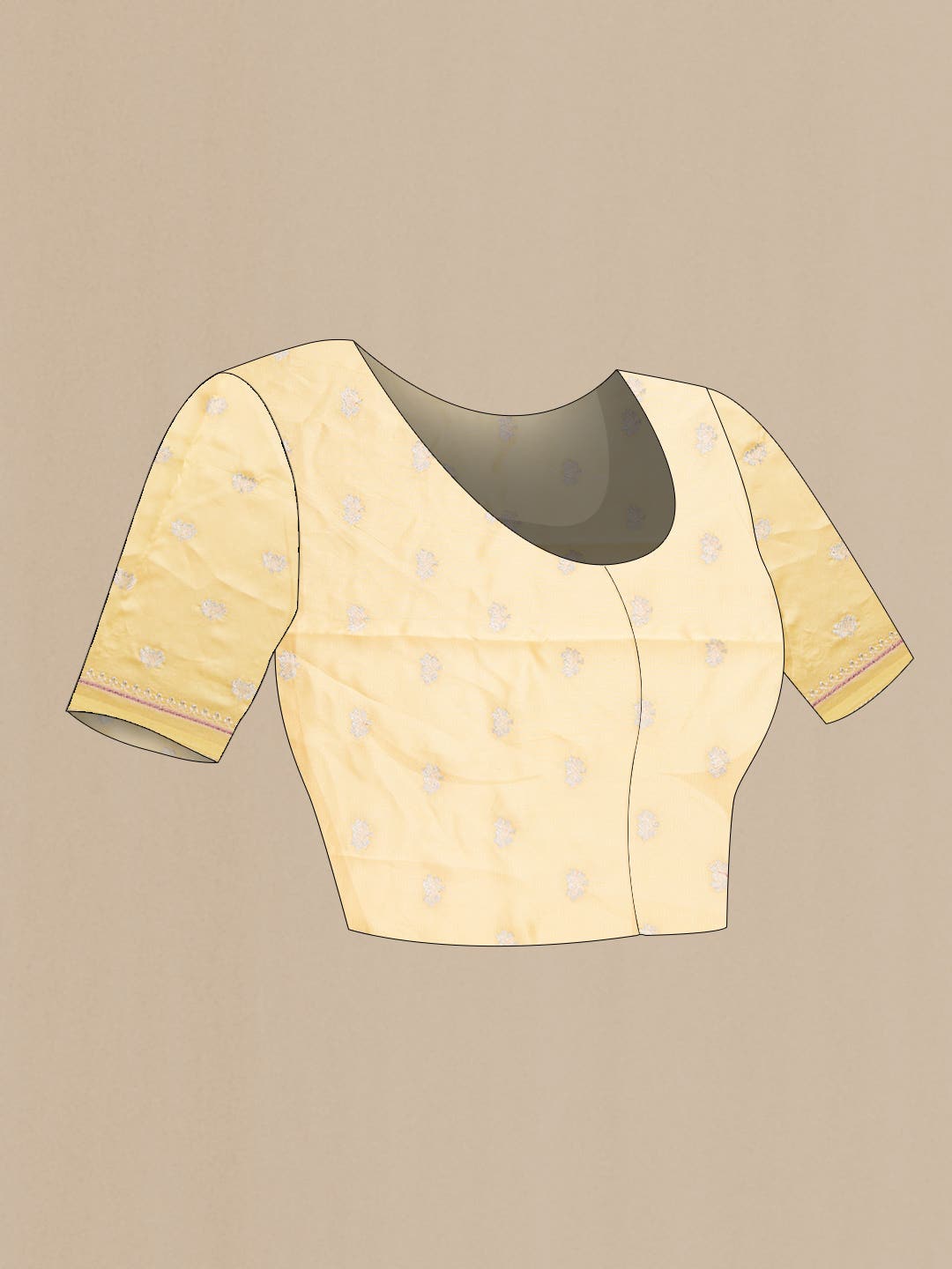 Yellow Organza Silk Saree