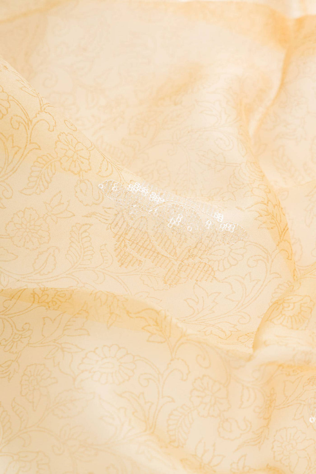 Yellow Organza Silk Saree