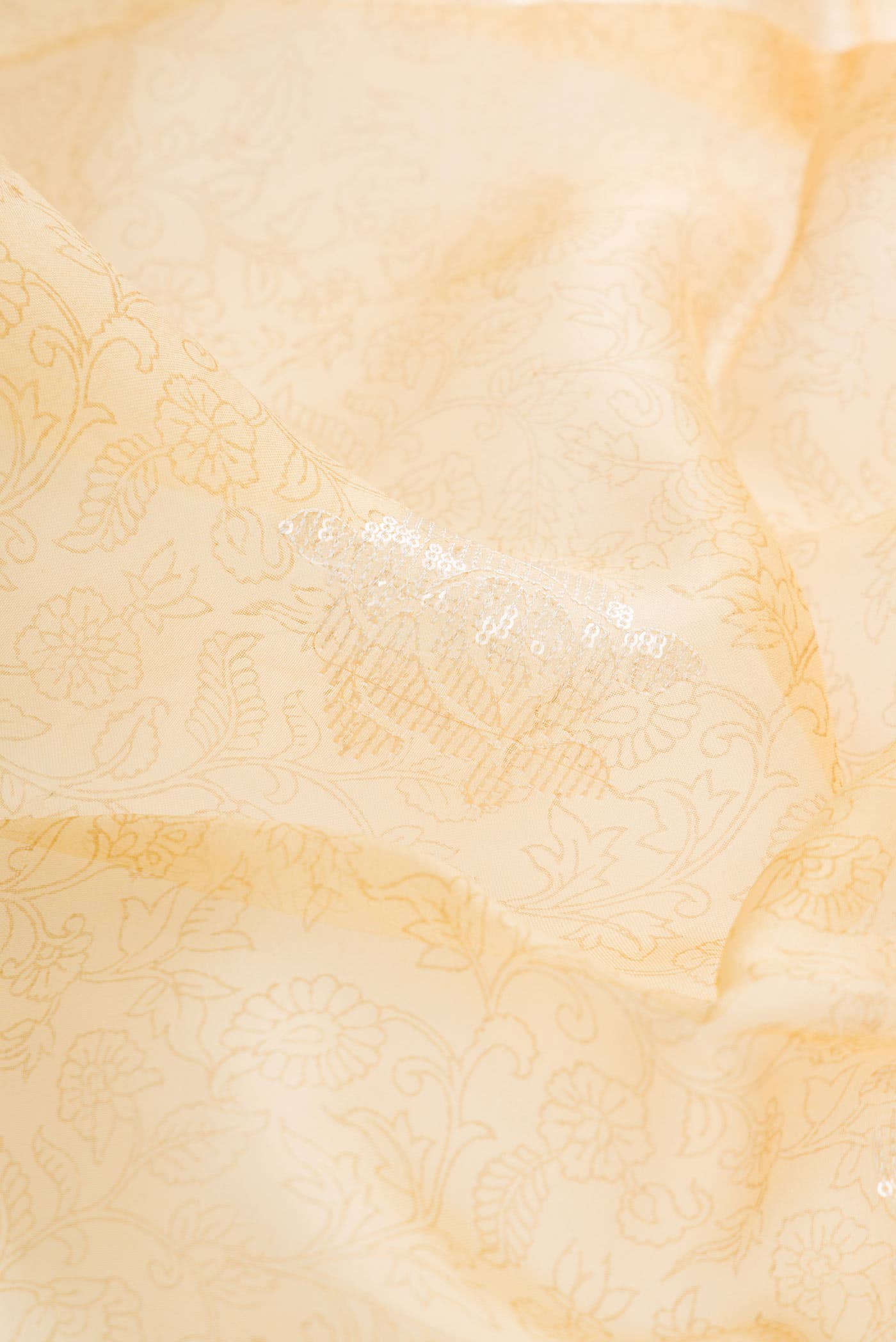 Yellow Organza Silk Saree