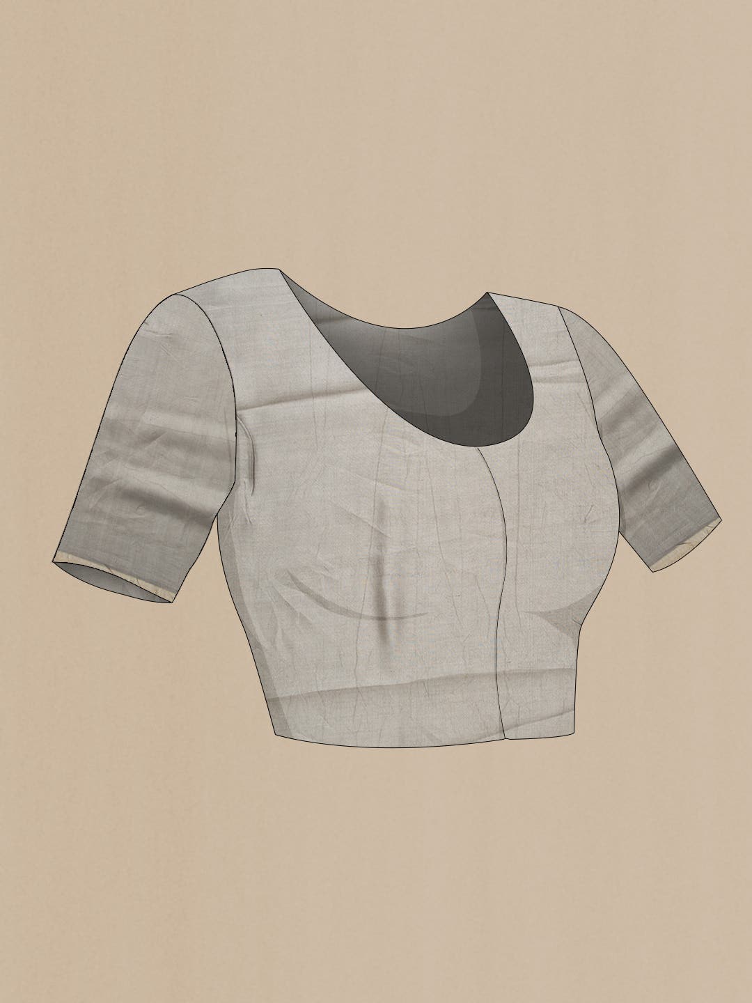 Grey Organza Silk Saree