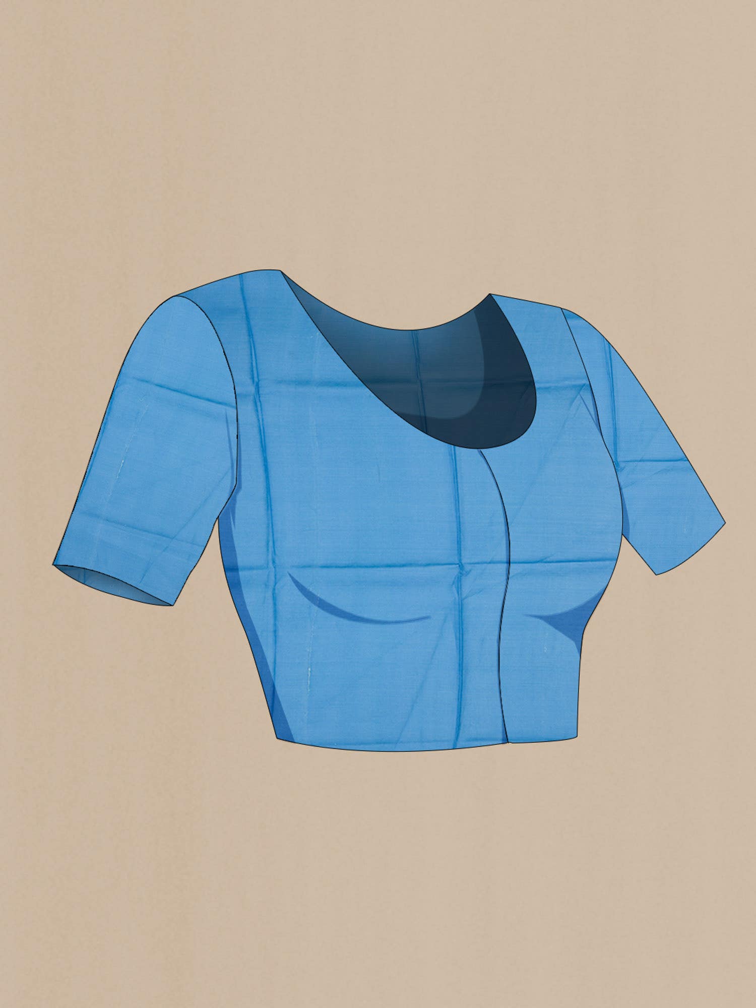 Blue Tussar Silk Saree