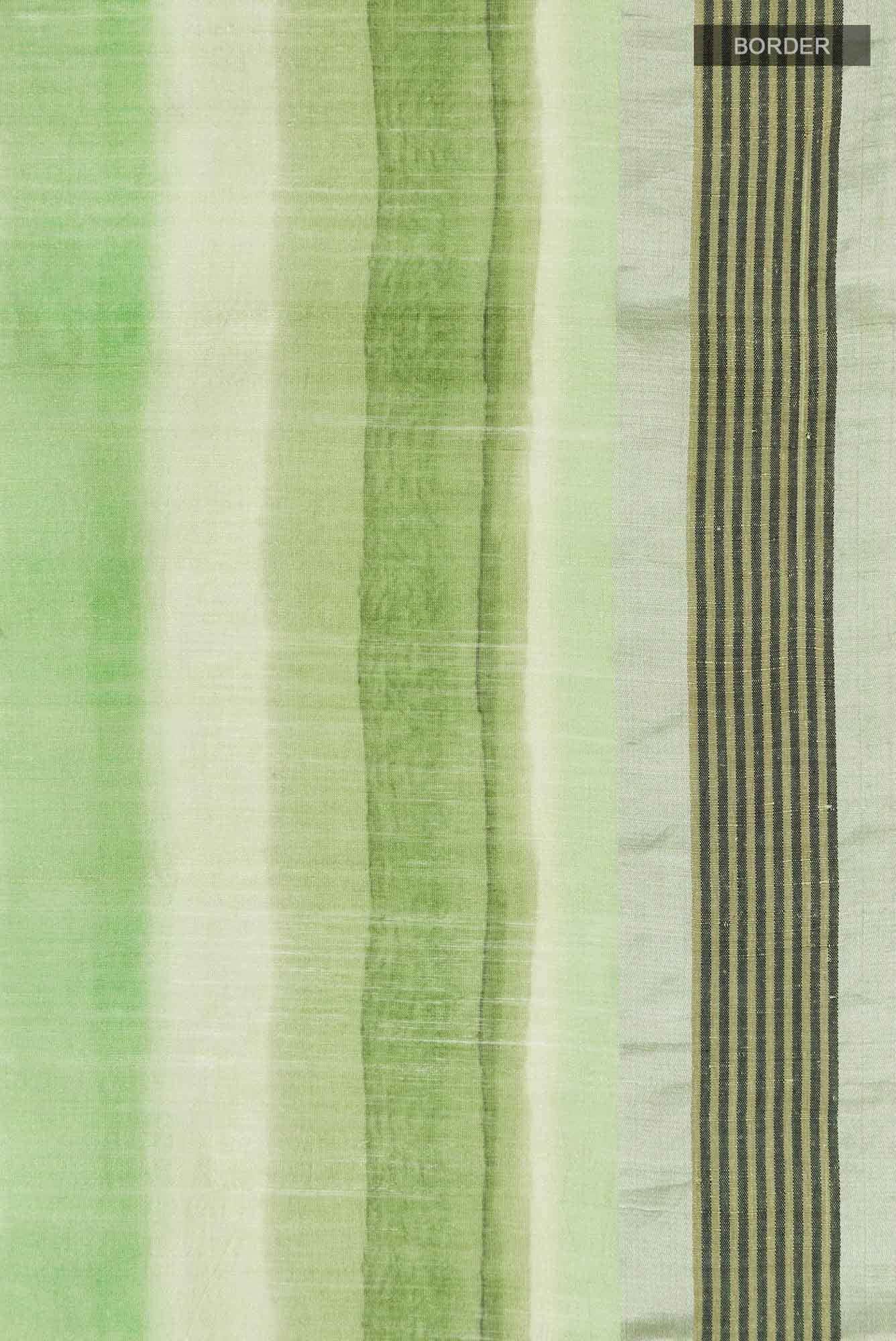 Green Bhagalpuri Tussar Silk Saree